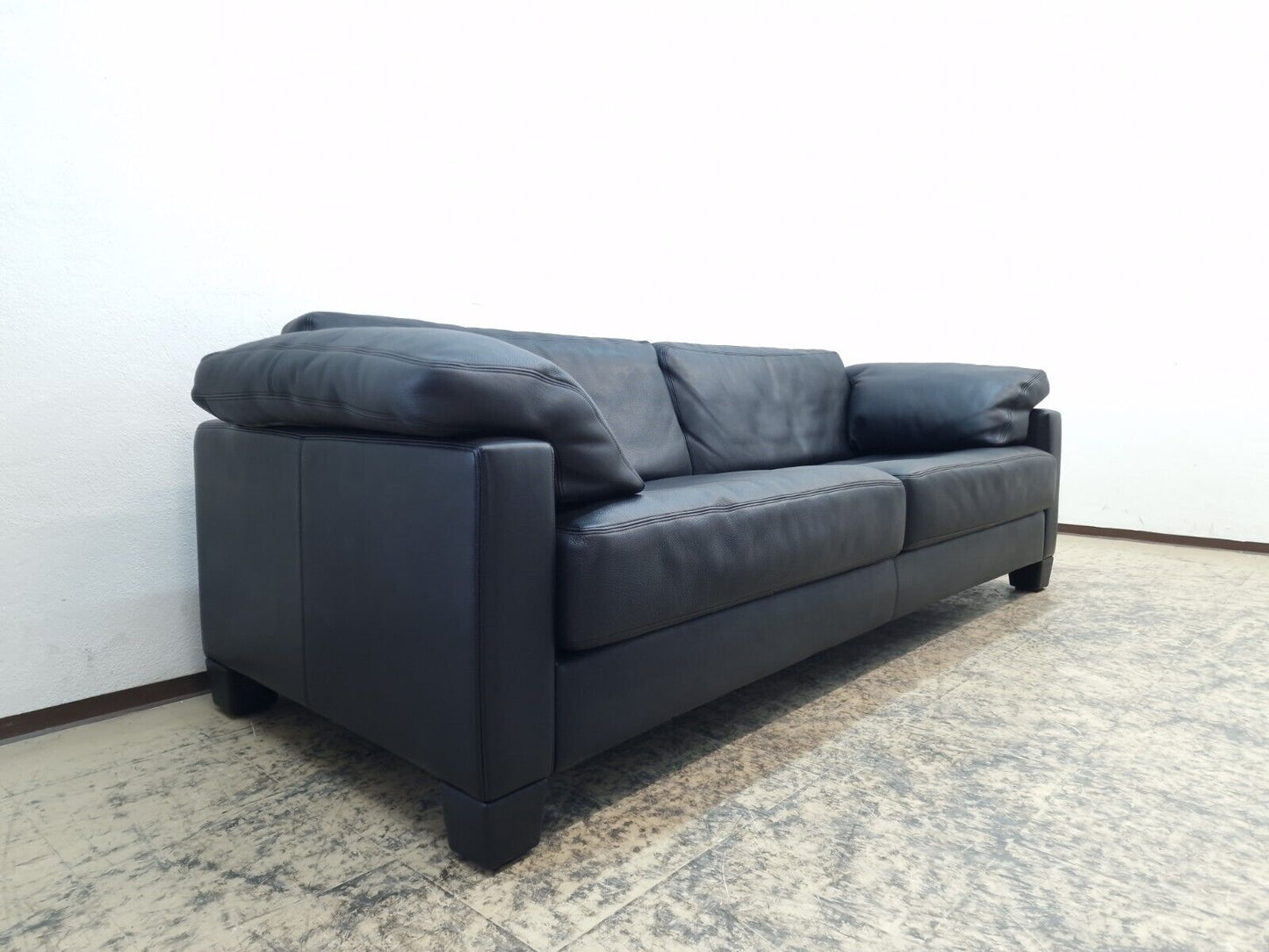 De Sede ds 17 Desede Couch Dreisitzer Designersofa Echtledersofa Sitzbank black-De Sede-JSFurniture