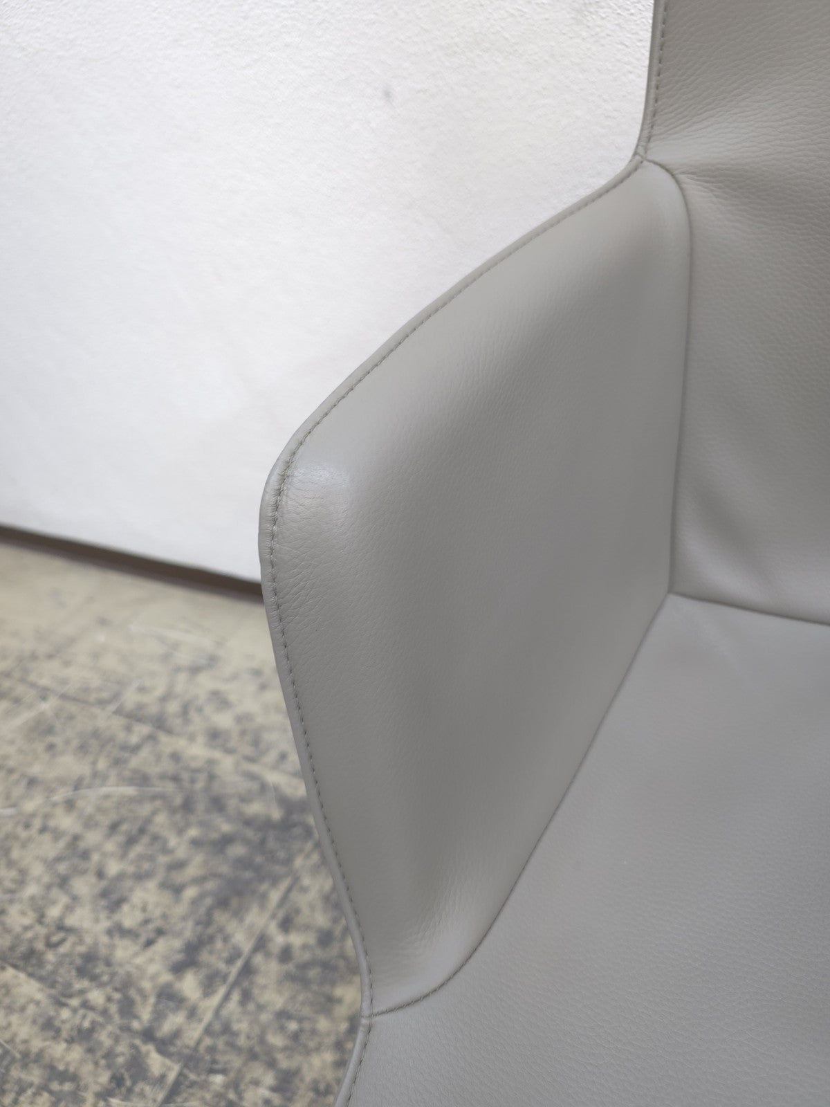 Walter Knoll Gio Stuhl Designerstuhl Lederstuhl Grau Esszimmerstuhl Chair-Walter Knoll-JSFurniture