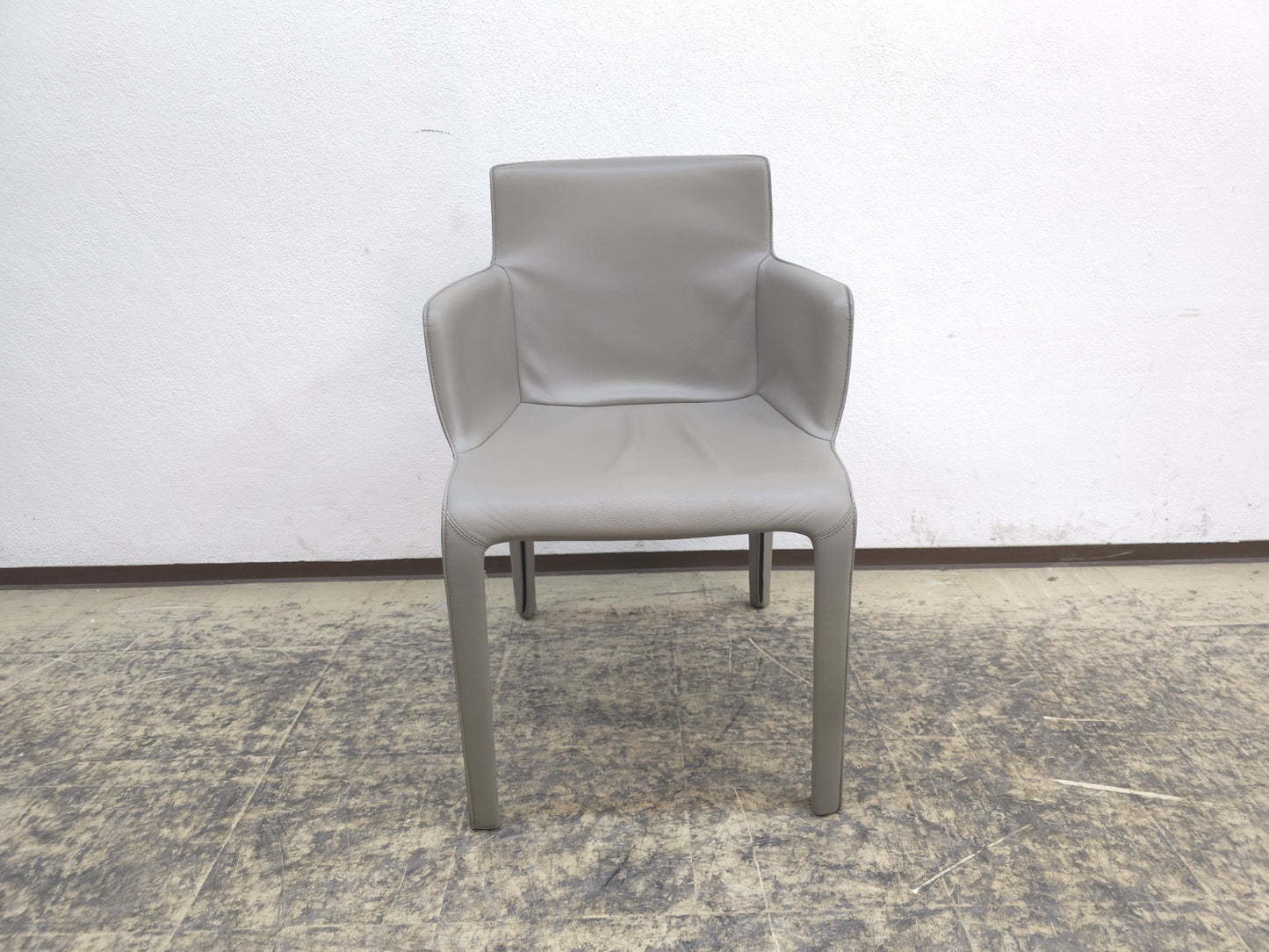 Walter Knoll Gio Stuhl Leder Grau-Walter Knoll-JSFurniture