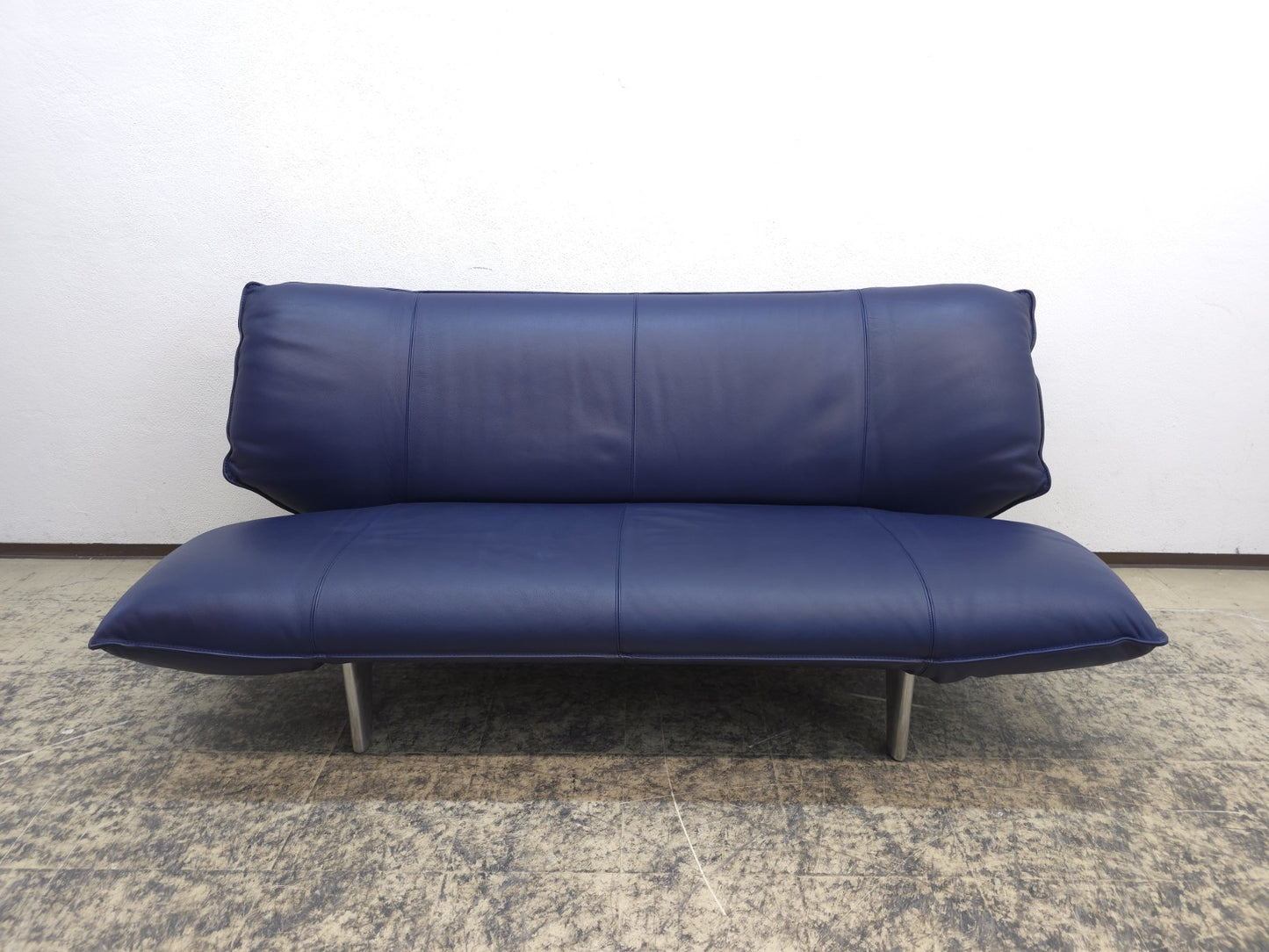 Leolux Tango Blau Ledersofa Couch Funktion Zweisitzer-Leolux-JSFurniture