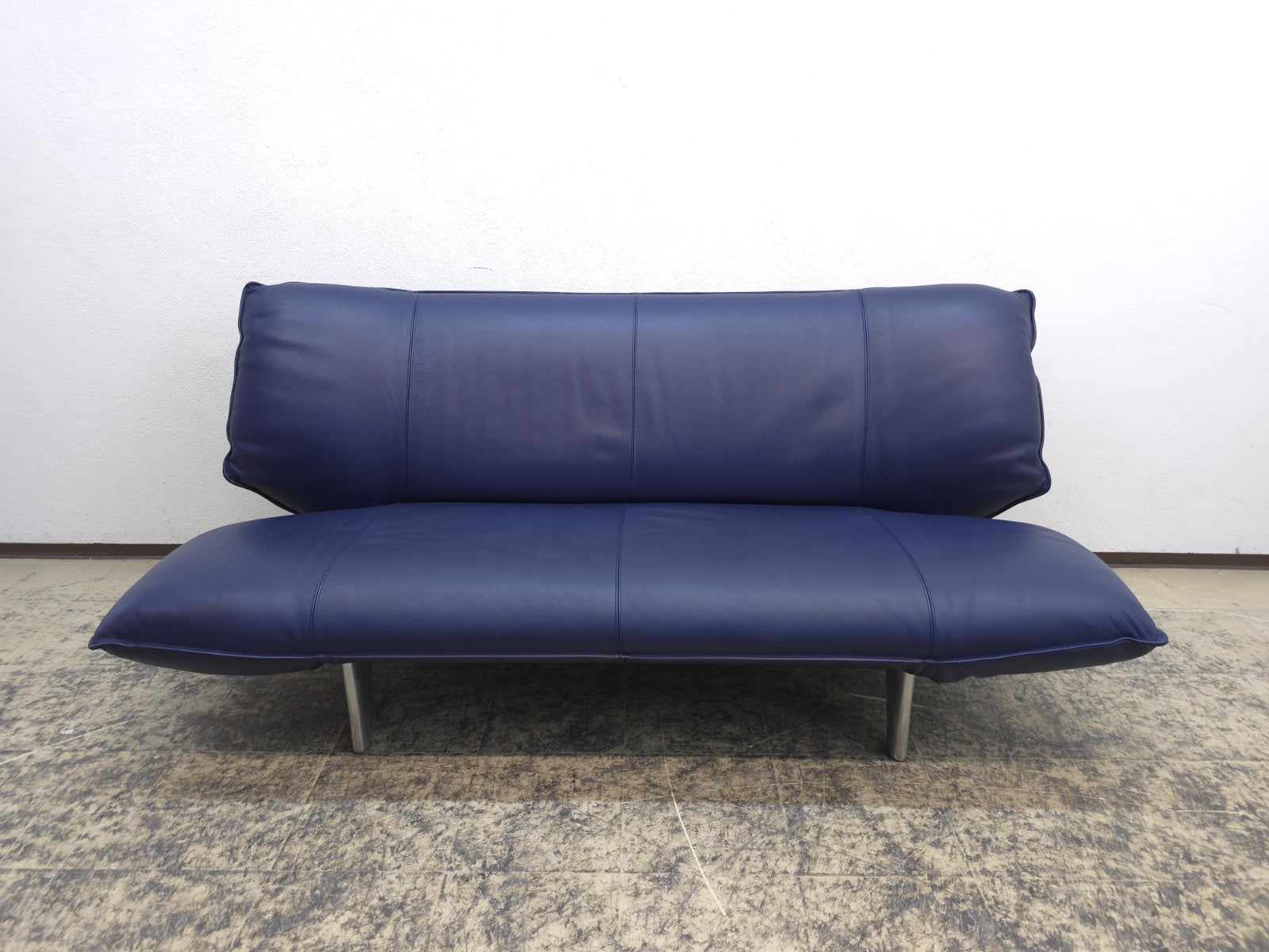 Leolux Tango Blau Ledersofa Couch Funktion Zweisitzer-Leolux-JSFurniture