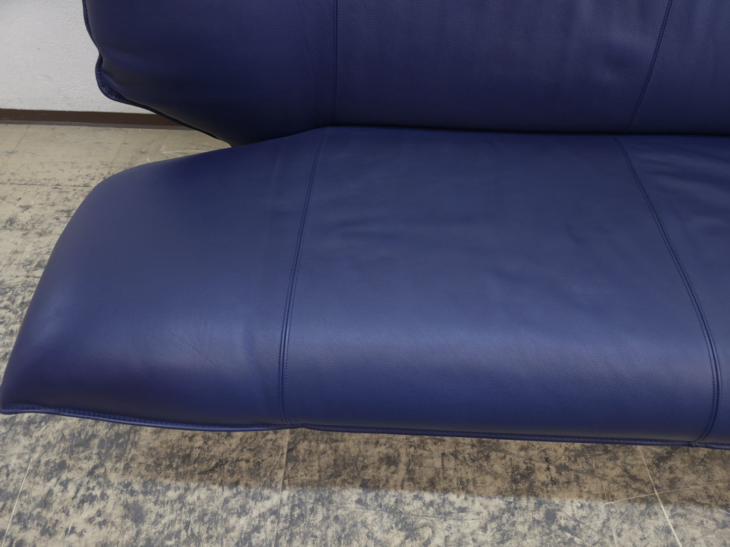 Leolux Tango Blau Ledersofa Couch Funktion Zweisitzer-Leolux-JSFurniture