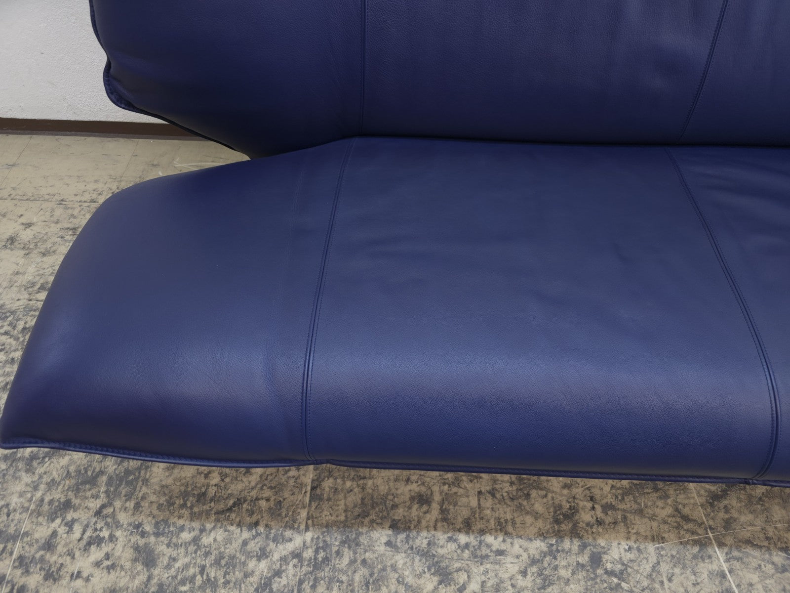 Leolux Tango Blau Ledersofa Couch Funktion Zweisitzer-Leolux-JSFurniture