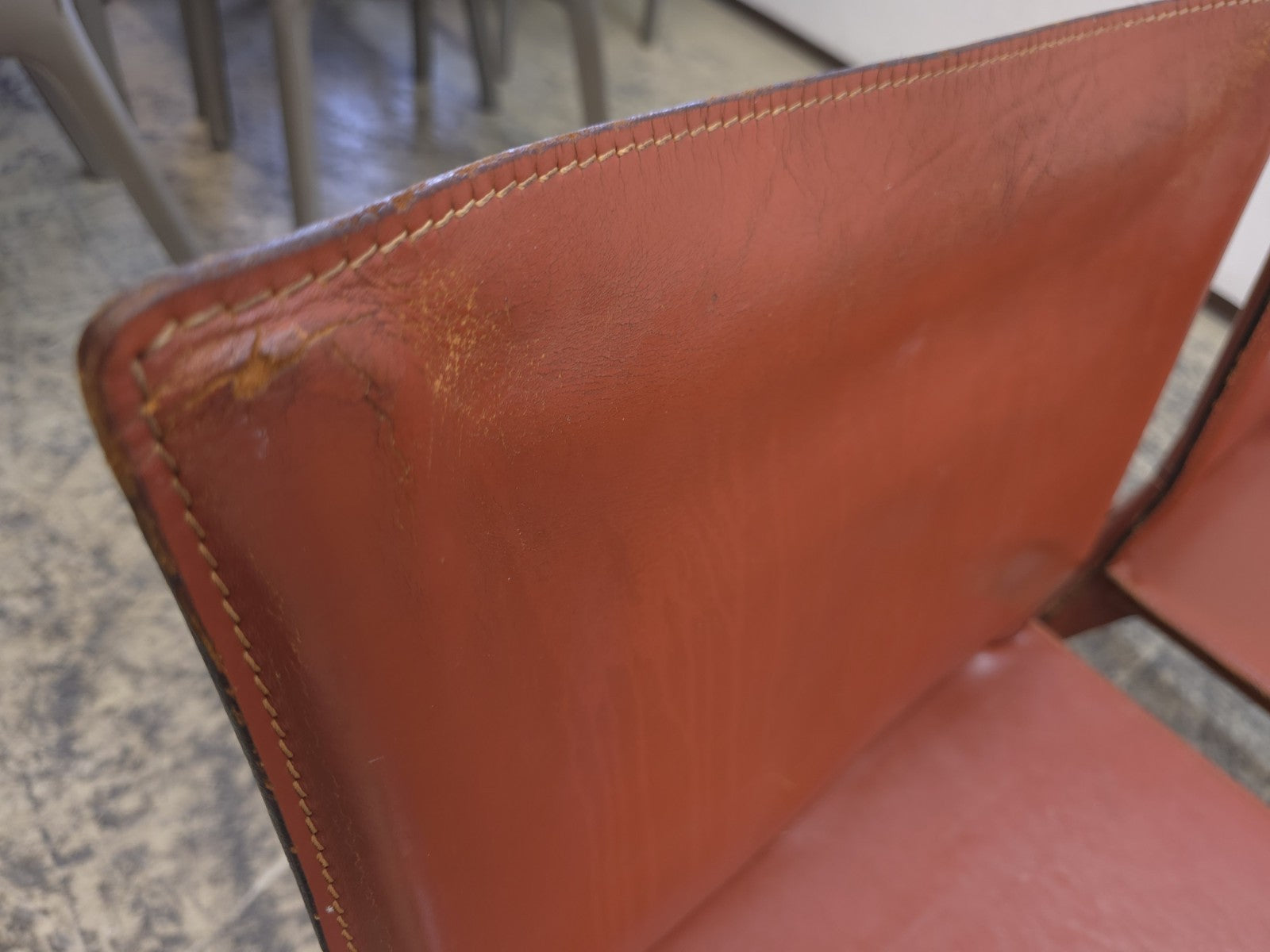 Cassina Cab Set 4 Stühle + Sofa Leder Cognac-Cassina-JSFurniture
