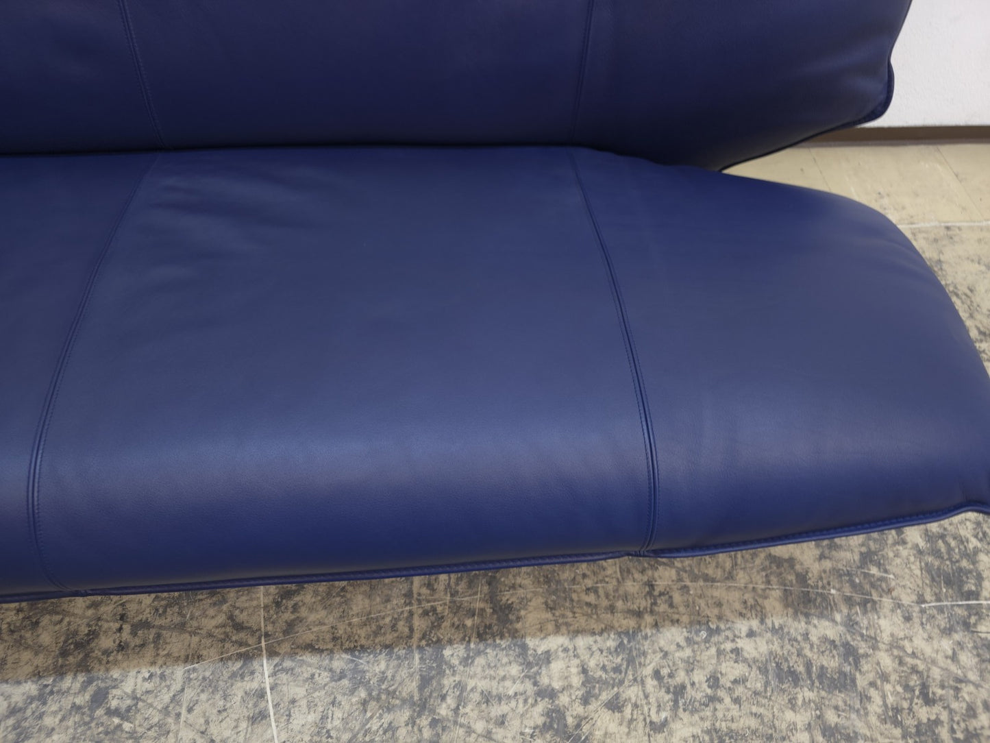Leolux Tango Blau Ledersofa Couch Funktion Zweisitzer-Leolux-JSFurniture