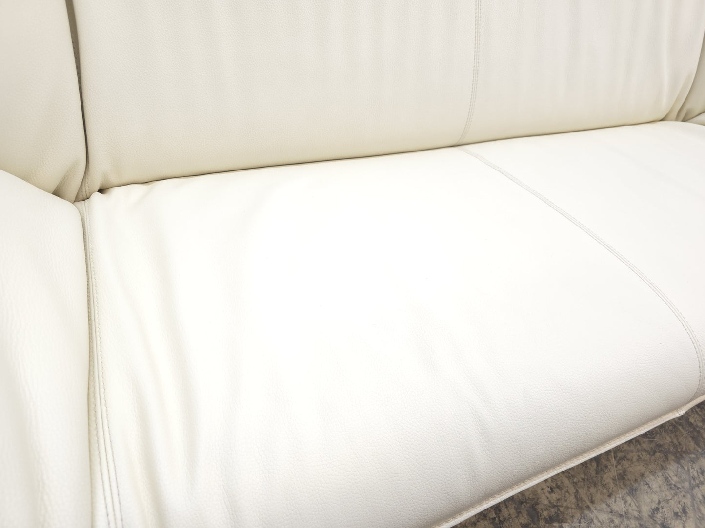 Leolux Tango Ledersofa Cremeweiß Funktion Sofa-Leolux-JSFurniture