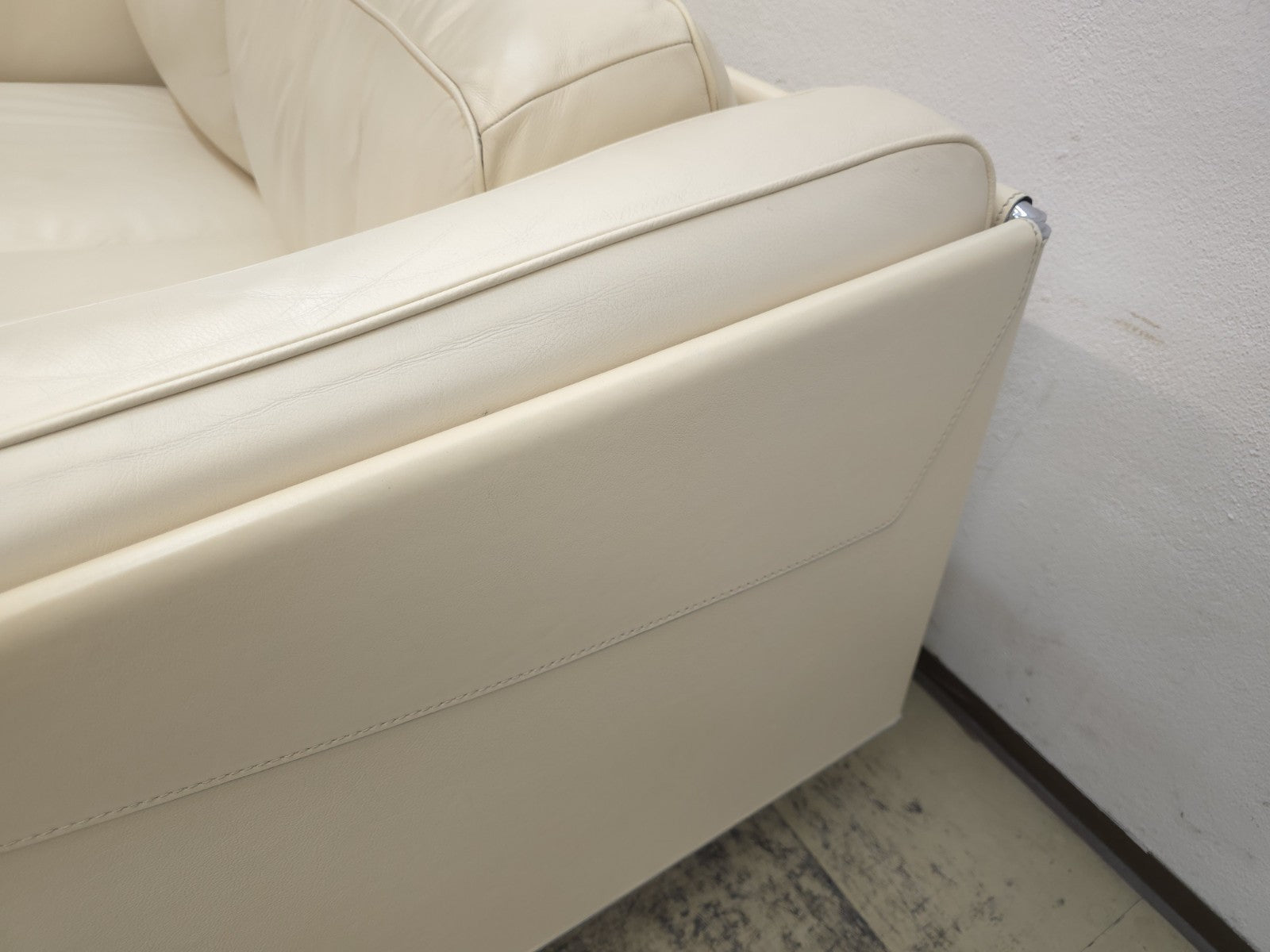 Poltrona Frau Twice Sofa Garnitur Leder Beige Designer Sofa Set-Poltrona Frau-JSFurniture