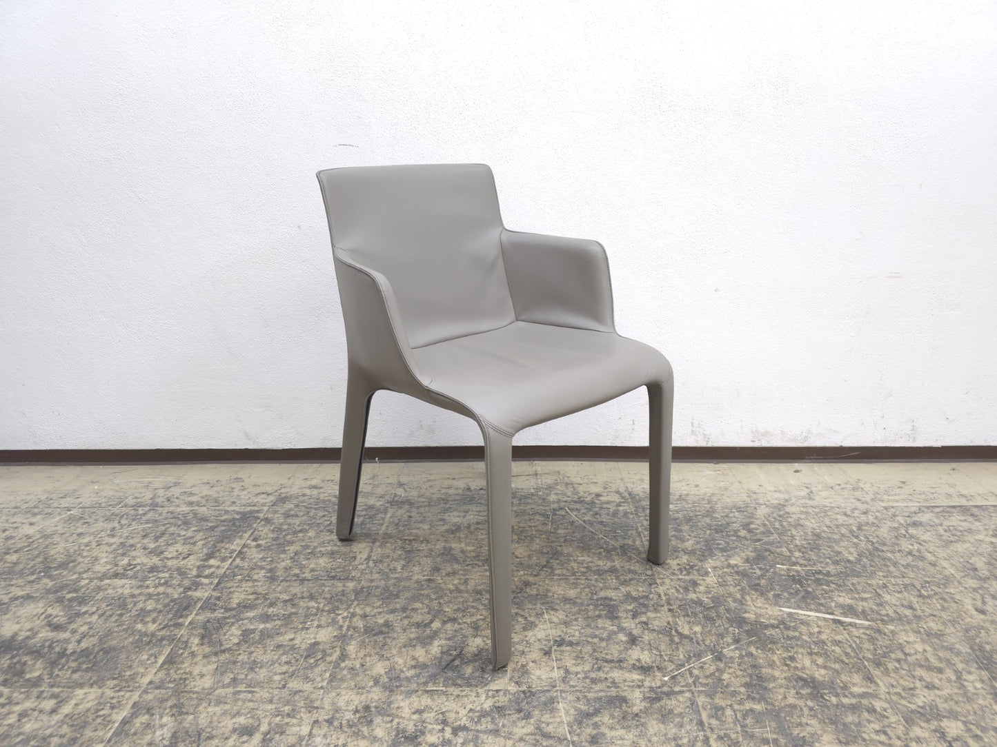 Walter Knoll Gio Stuhl Leder Grau-Walter Knoll-JSFurniture