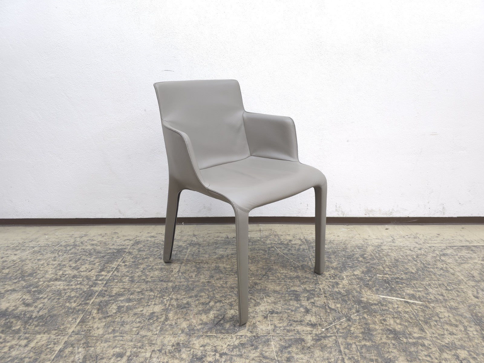 Walter Knoll Gio Stuhl Leder Grau-Walter Knoll-JSFurniture