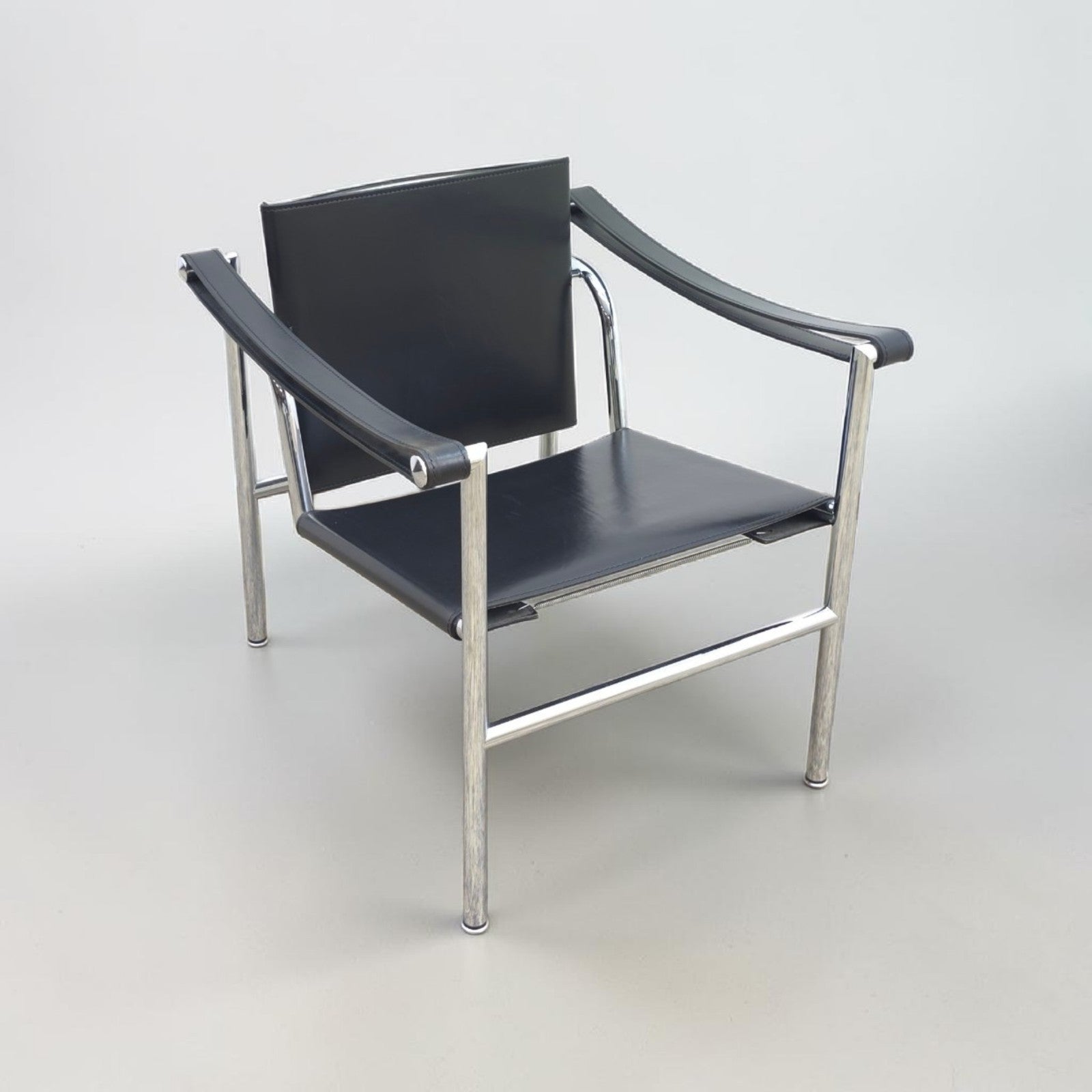 Cassina LC1 Sessel Set Le Corbusier Leder Schwarz-Cassina-JSFurniture