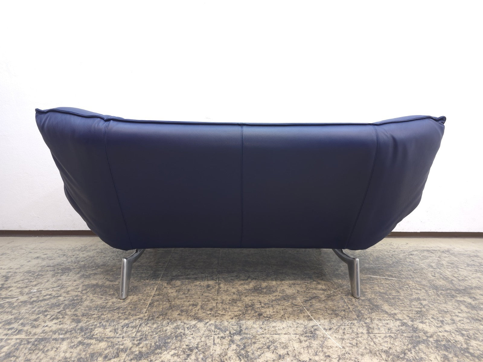 Leolux Tango Blau Ledersofa Couch Funktion Zweisitzer-Leolux-JSFurniture