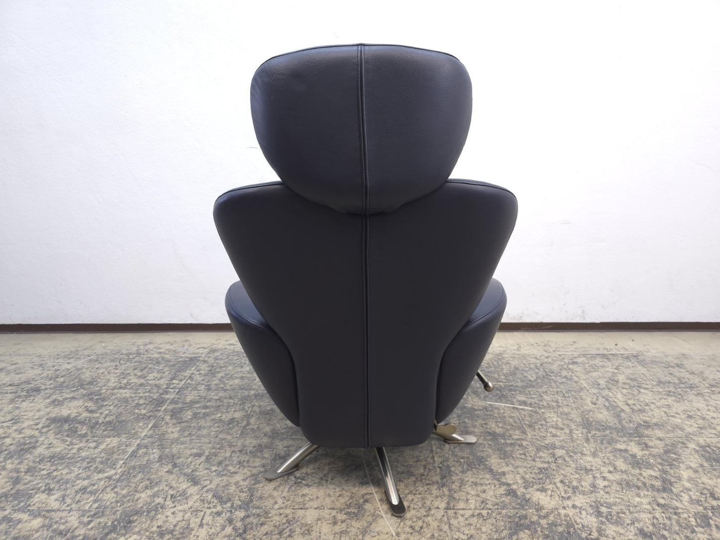 Cassina Dodo Sessel Leder Blau Relaxsessel-Cassina-JSFurniture