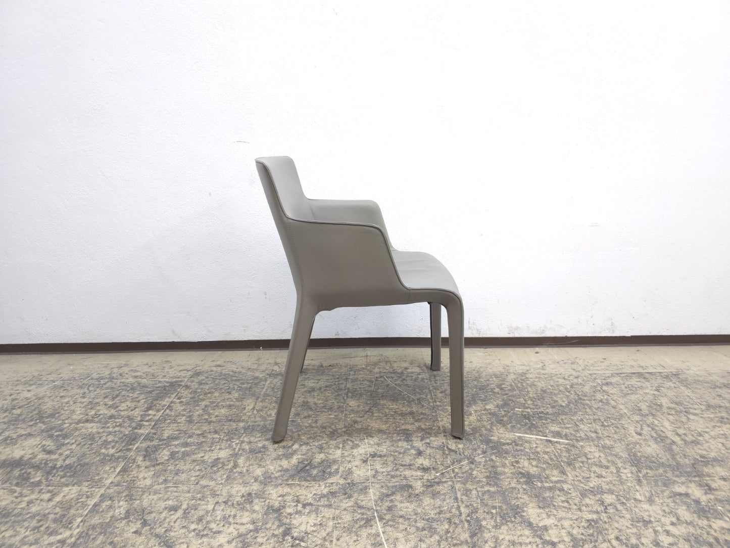 Walter Knoll Gio Stuhl Designerstuhl Lederstuhl Grau Esszimmerstuhl Chair-Walter Knoll-JSFurniture