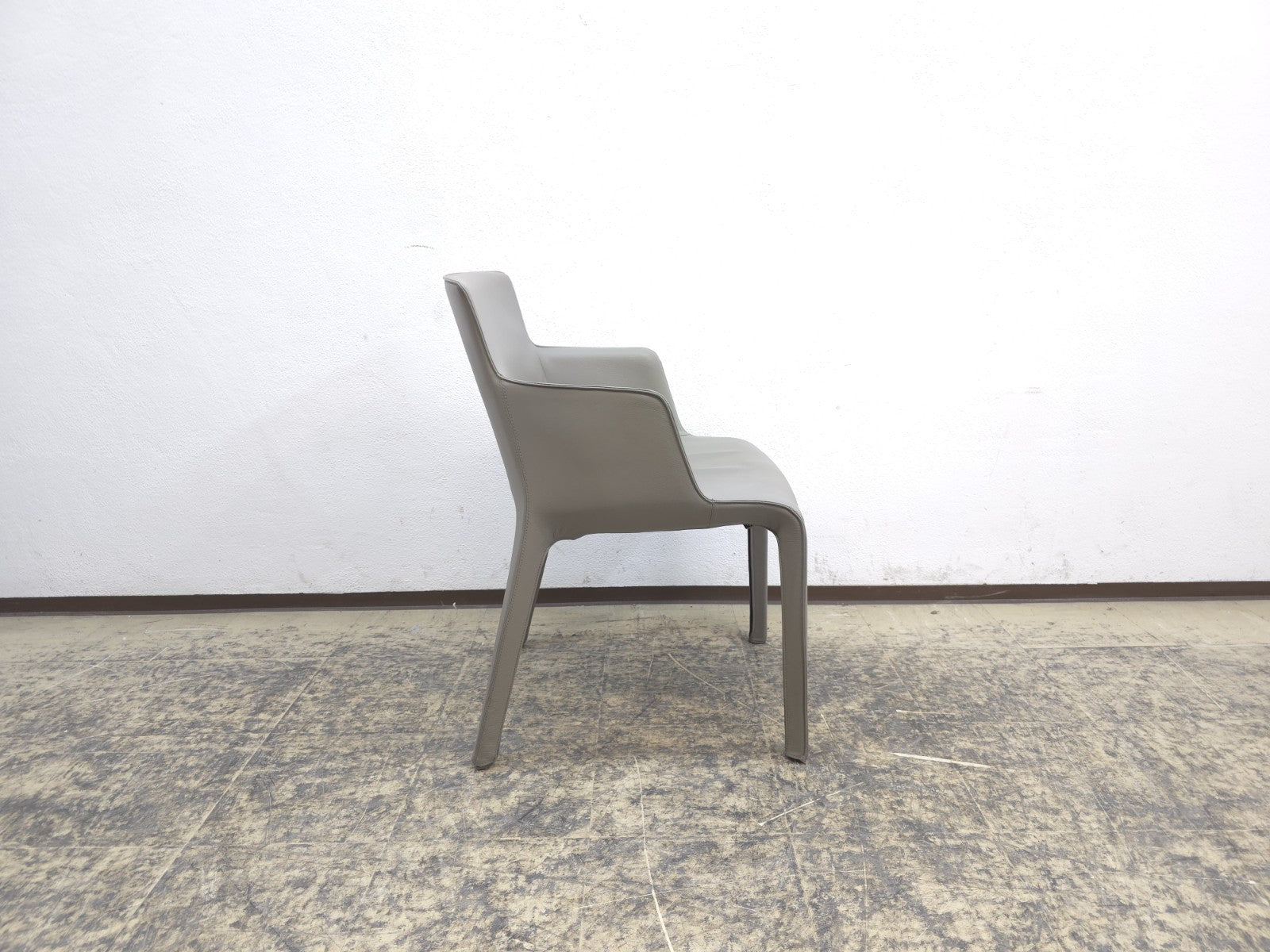 Walter Knoll Gio Stuhl Designerstuhl Lederstuhl Grau Esszimmerstuhl Chair-Walter Knoll-JSFurniture