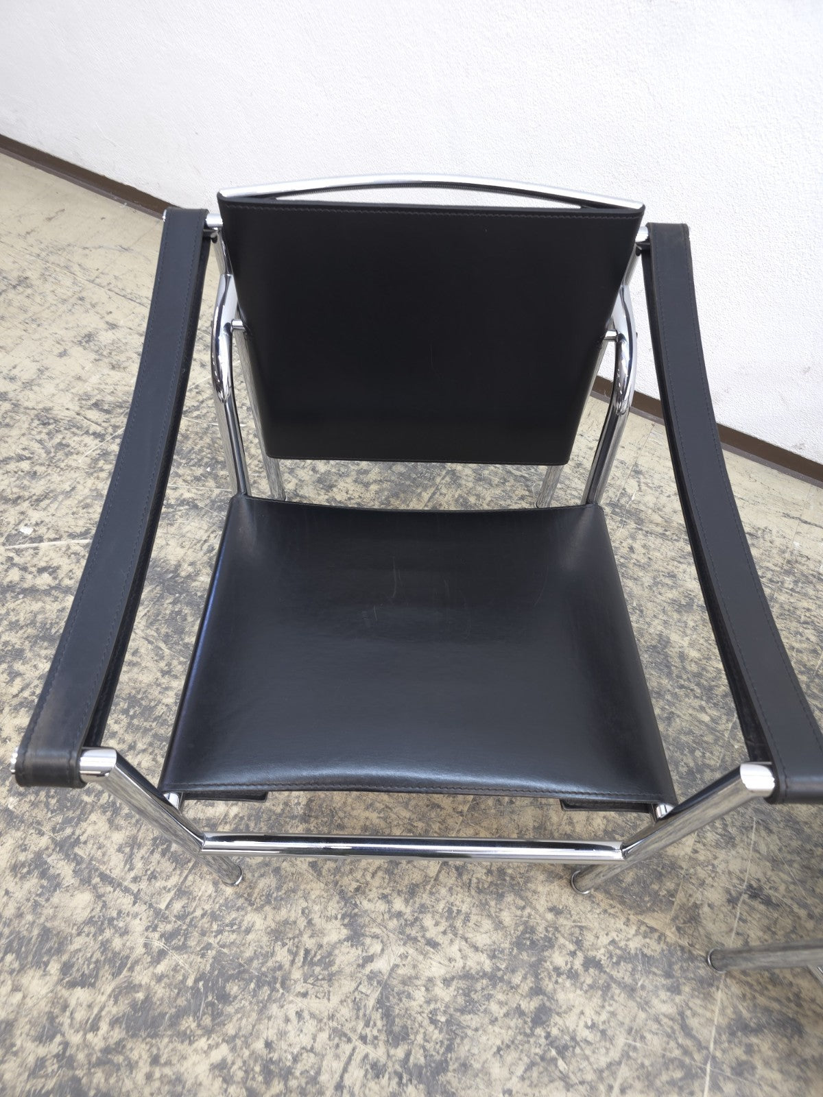 Cassina LC1 Sessel Set Le Corbusier Leder Schwarz-Cassina-JSFurniture