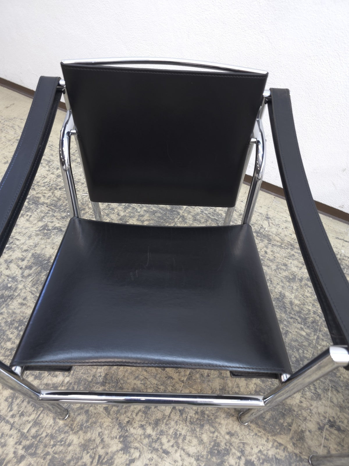 Cassina LC1 Sessel Set Le Corbusier Leder Schwarz-Cassina-JSFurniture