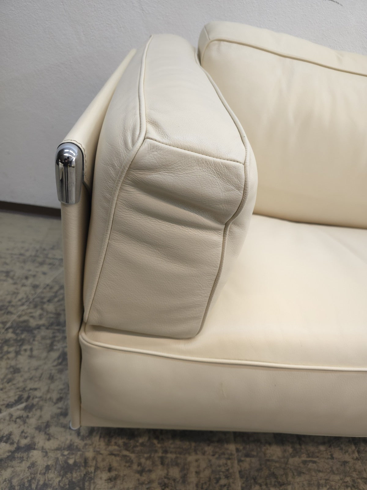Poltrona Frau Twice Sofa Garnitur Leder Beige Designer Sofa Set-Poltrona Frau-JSFurniture