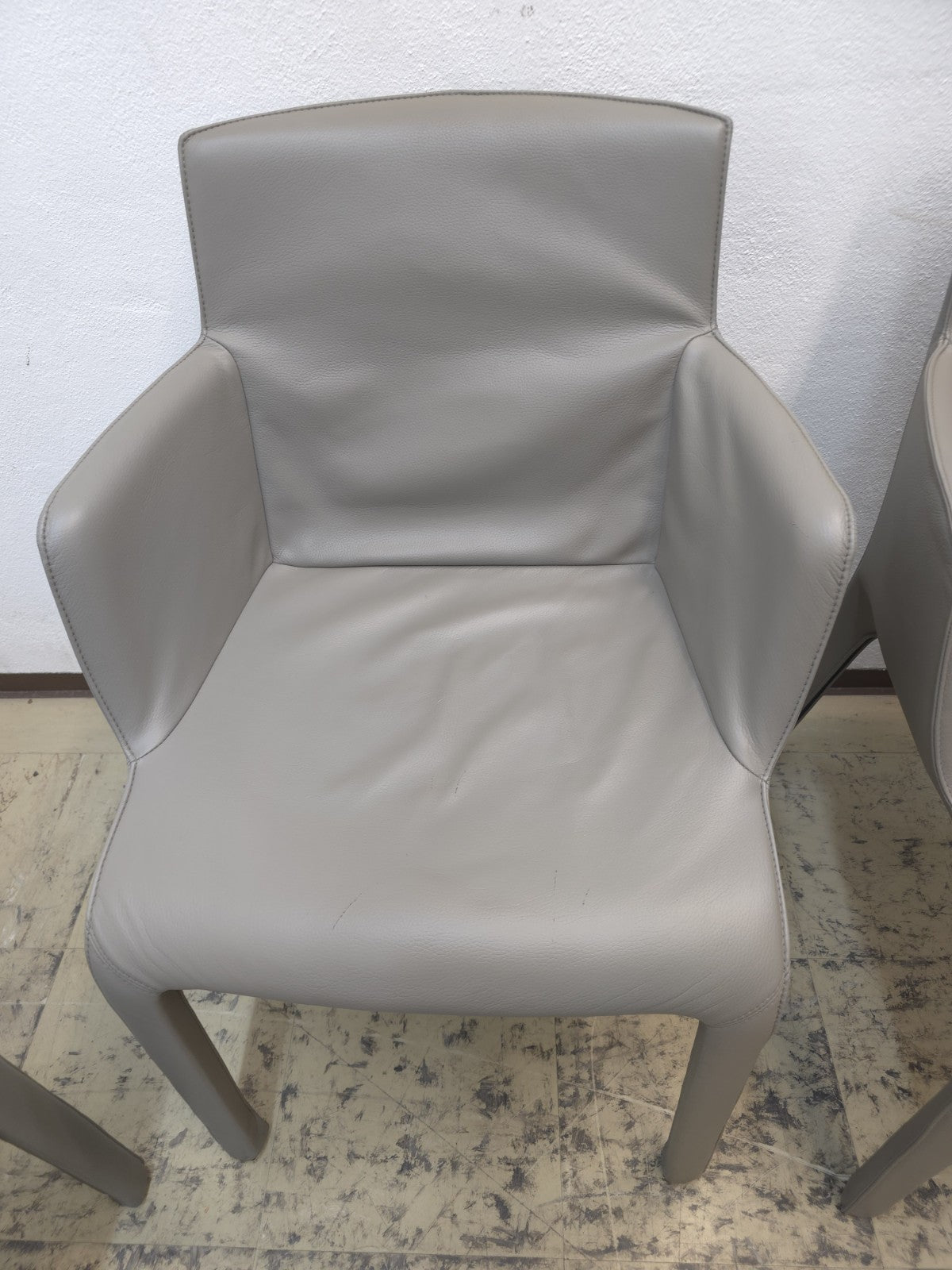 Walter Knoll Gio Stuhl Designerstuhl Lederstuhl Grau Esszimmerstuhl Chair-Walter Knoll-JSFurniture