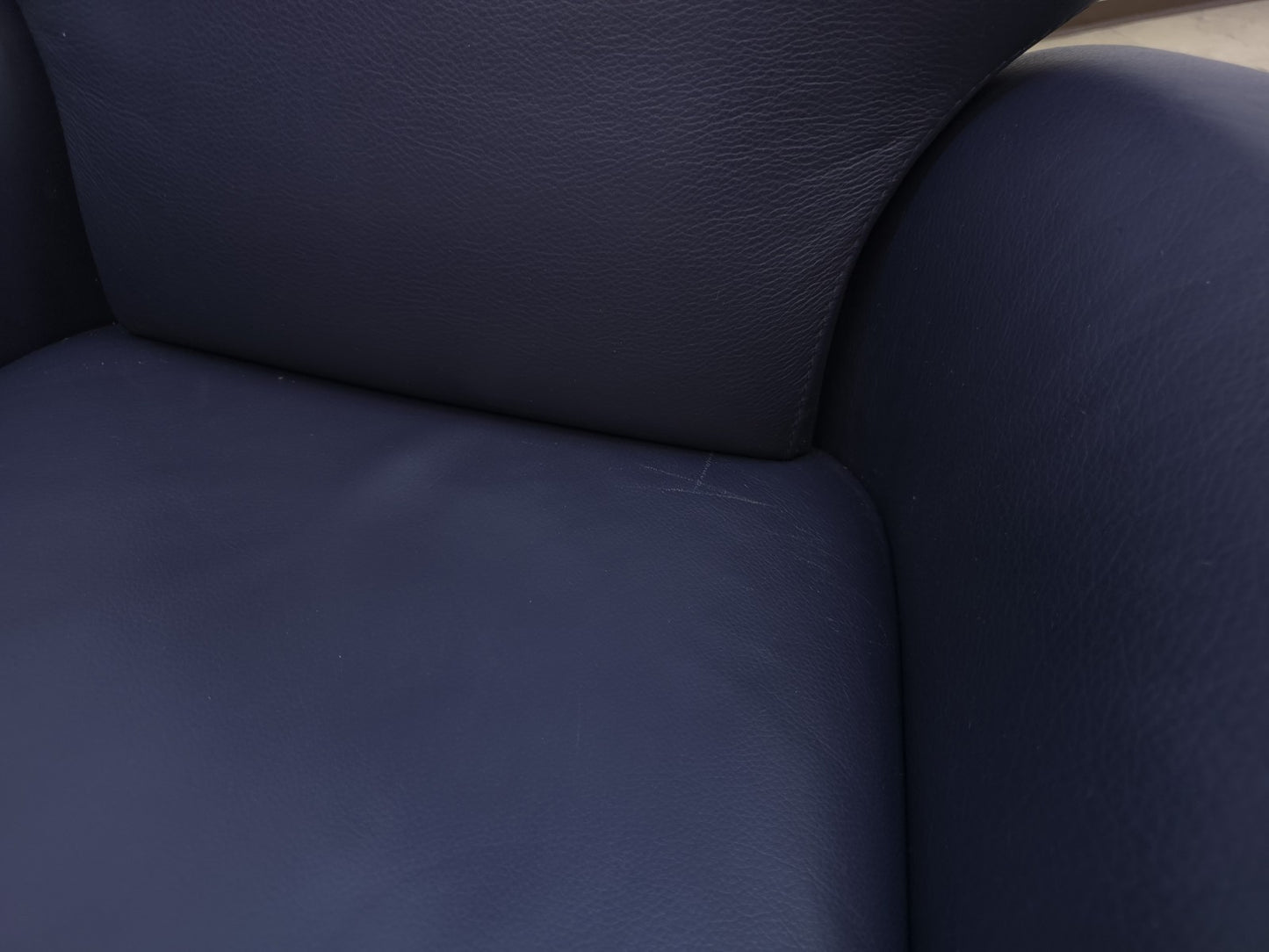 Cassina Dodo Sessel Leder Blau Relaxsessel-Cassina-JSFurniture