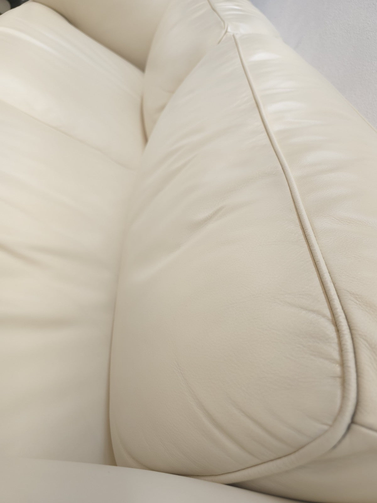 Poltrona Frau Twice Sofa Garnitur Leder Beige Designer Sofa Set-Poltrona Frau-JSFurniture