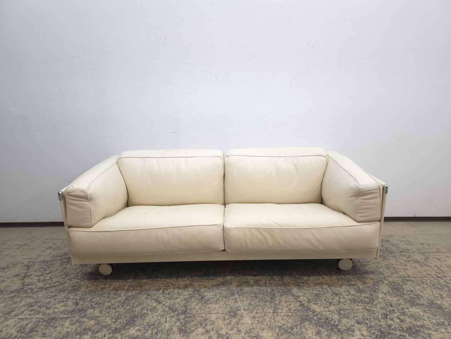 Poltrona Frau Twice Sofa Garnitur Leder Beige Designer Sofa Set-Poltrona Frau-JSFurniture