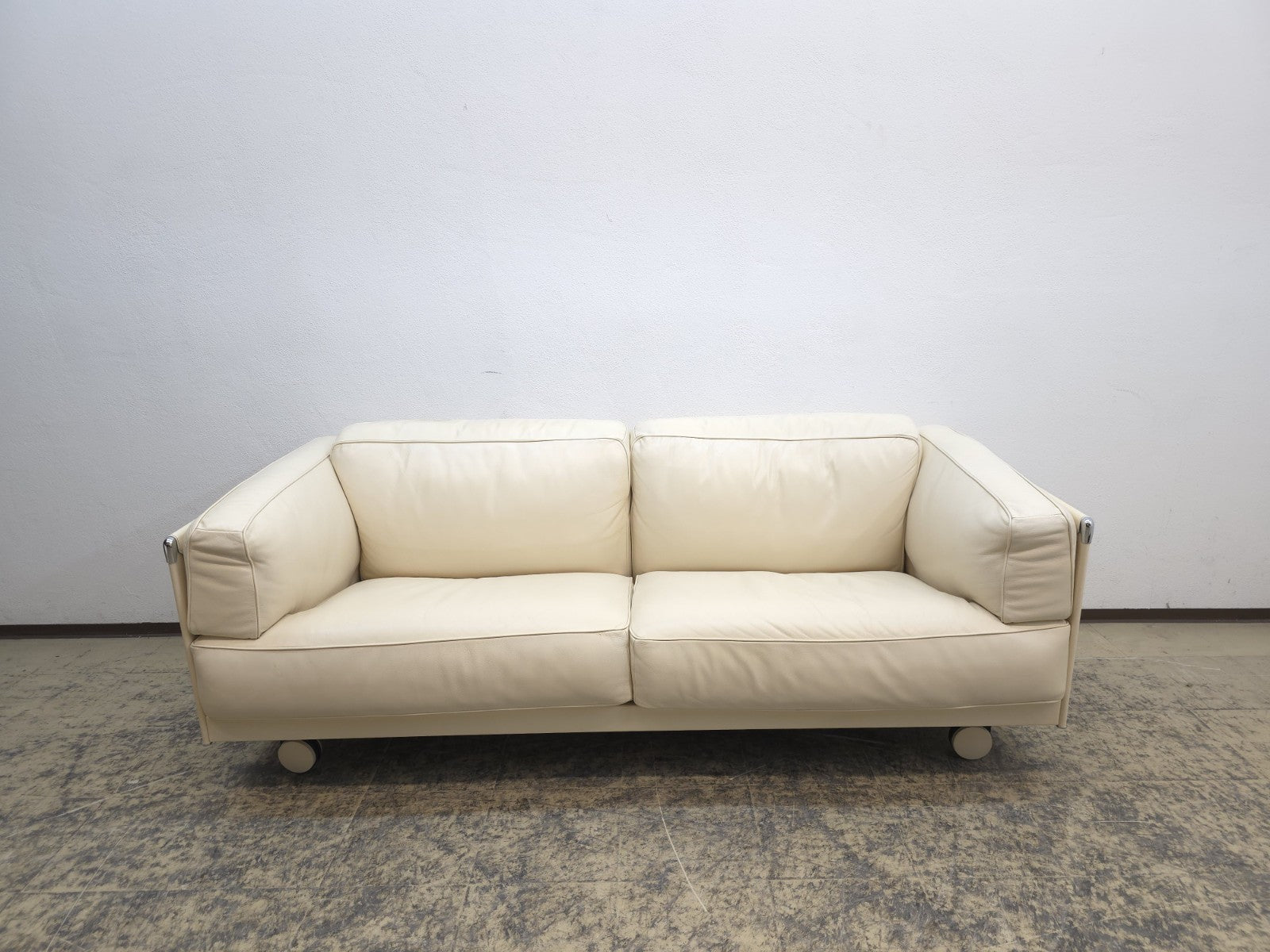 Poltrona Frau Twice Sofa Garnitur Leder Beige Designer Sofa Set-Poltrona Frau-JSFurniture