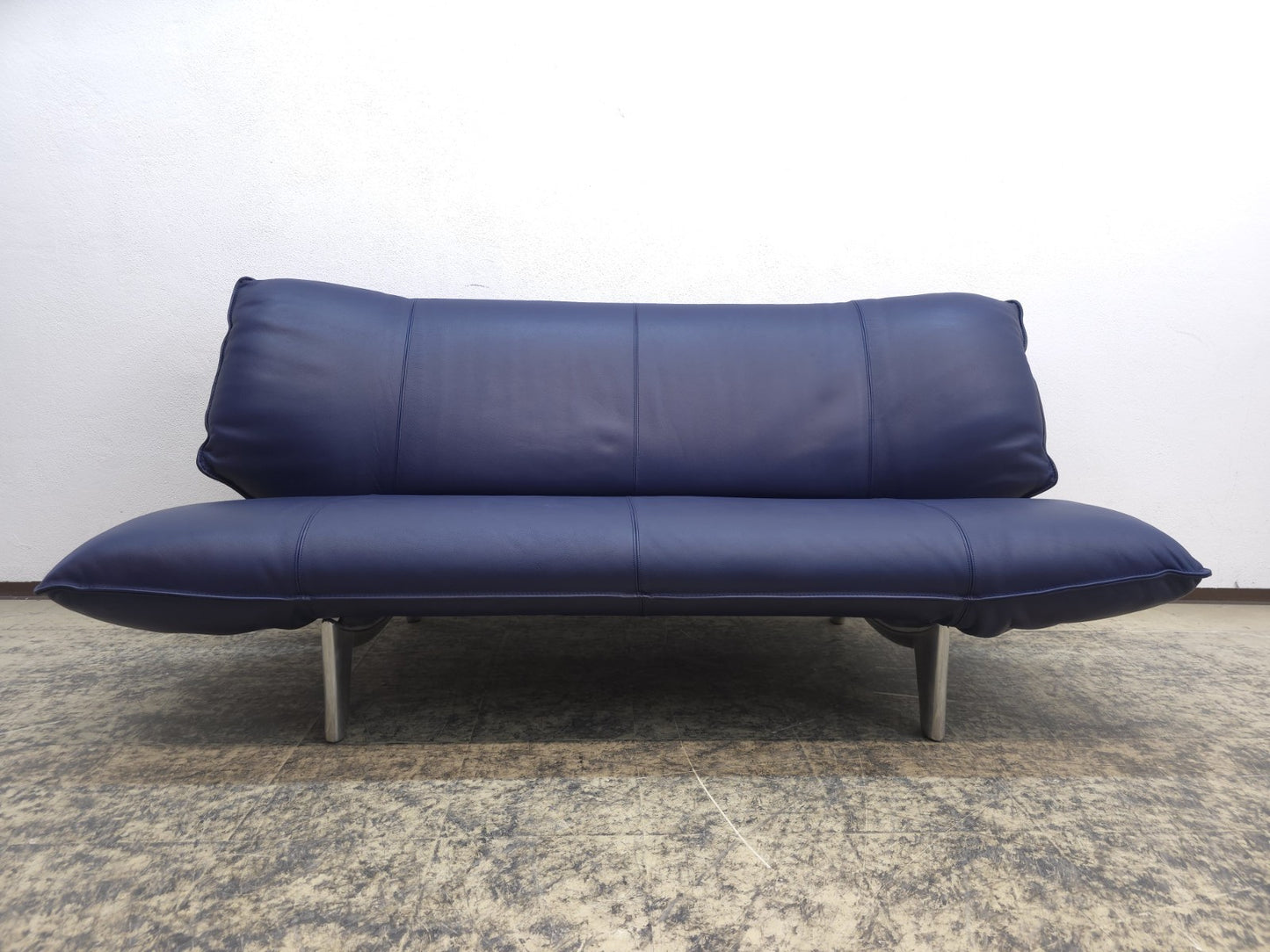 Leolux Tango Blau Ledersofa Couch Funktion Zweisitzer-Leolux-JSFurniture