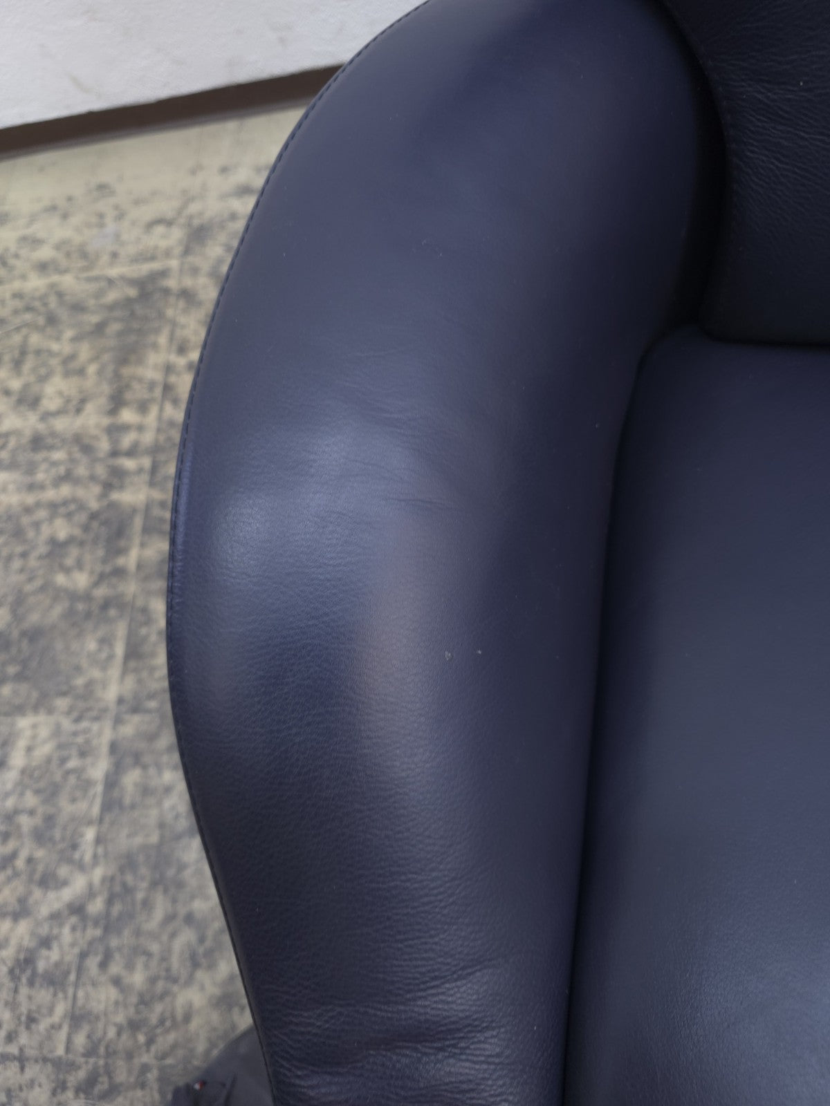 Cassina Dodo Sessel Leder Blau Relaxsessel-Cassina-JSFurniture