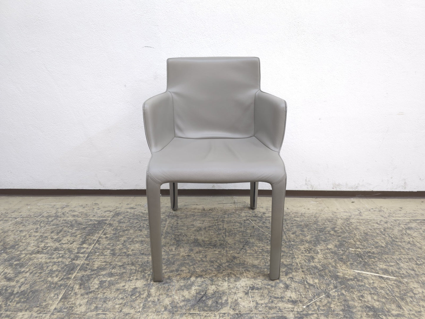 Walter Knoll Gio Stuhl Leder Grau-Walter Knoll-JSFurniture