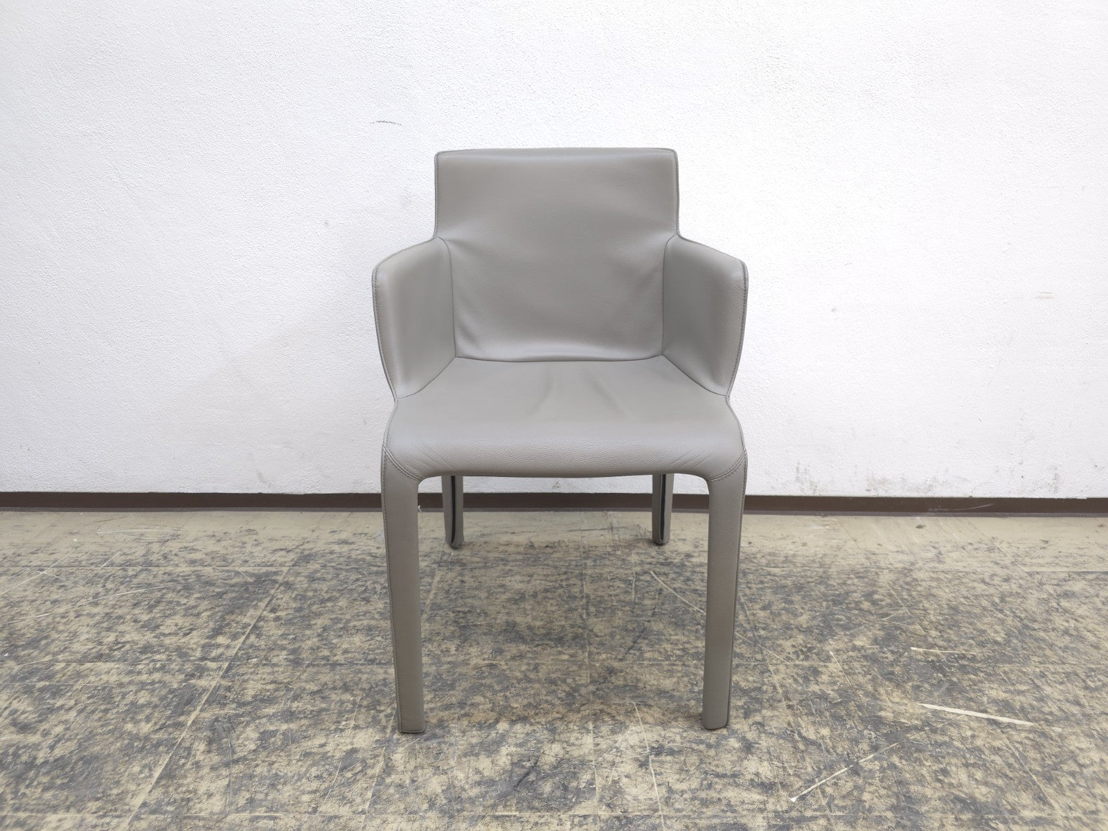 Walter Knoll Gio Stuhl Leder Grau-Walter Knoll-JSFurniture