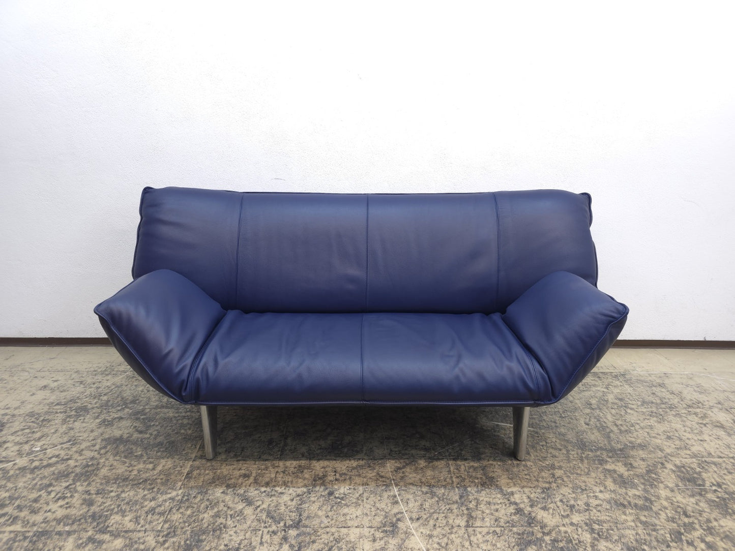 Leolux Tango Blau Ledersofa Couch Funktion Zweisitzer-Leolux-JSFurniture