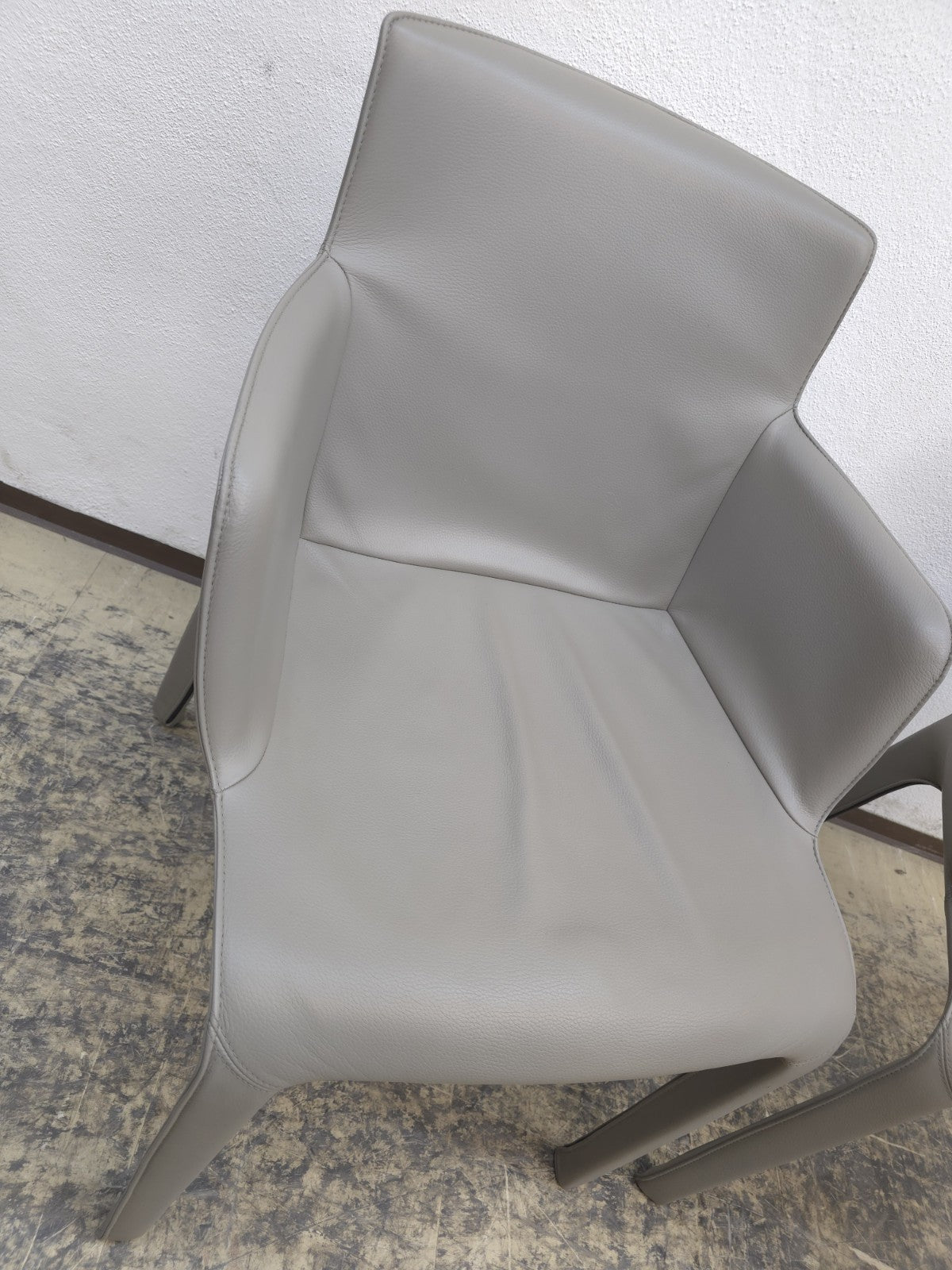 Walter Knoll Gio Stühle Set 8 Leder Grau-Walter Knoll-JSFurniture