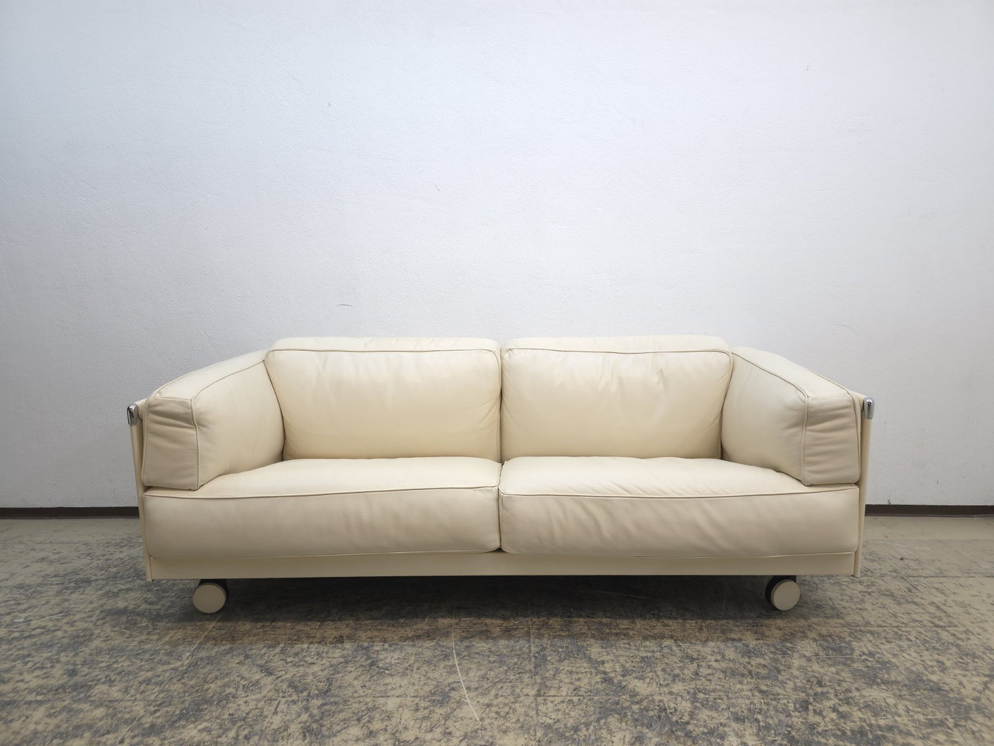 Poltrona Frau Twice Sofa Garnitur Leder Beige Designer Sofa Set-Poltrona Frau-JSFurniture
