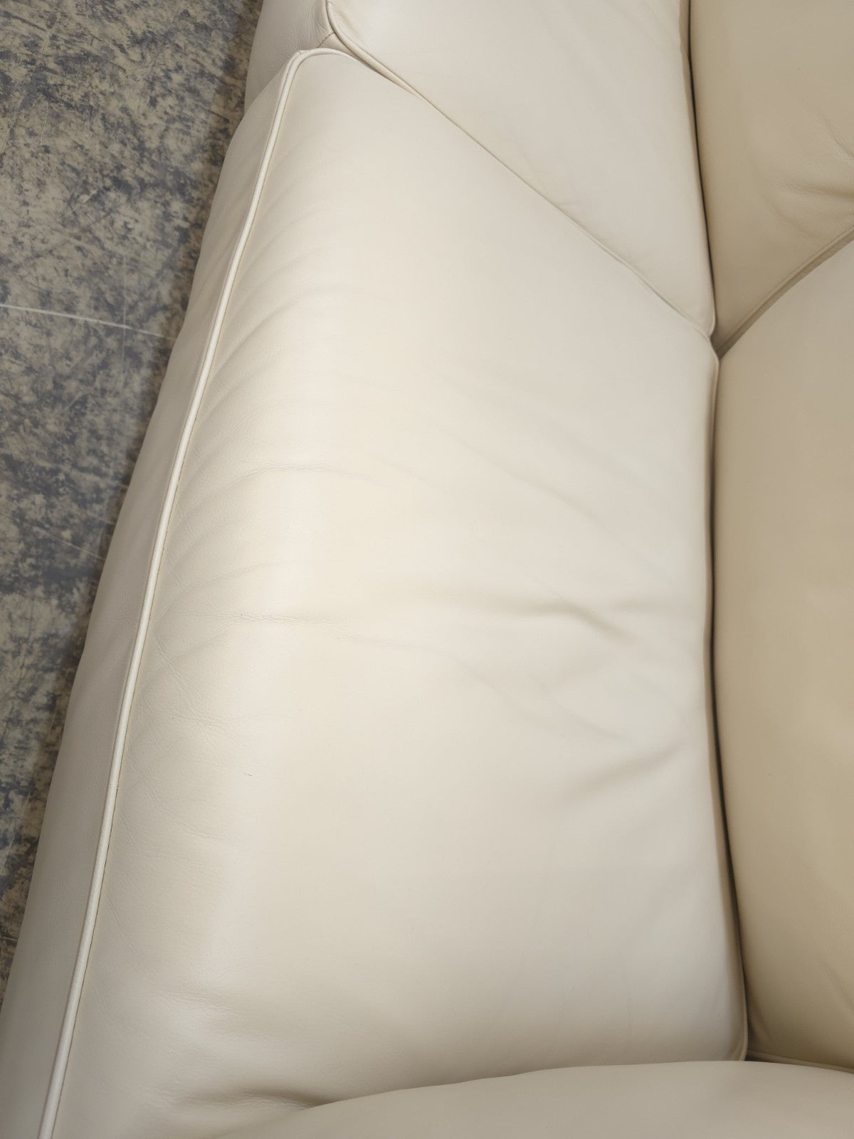 Poltrona Frau Twice Sofa Garnitur Leder Beige Designer Sofa Set-Poltrona Frau-JSFurniture