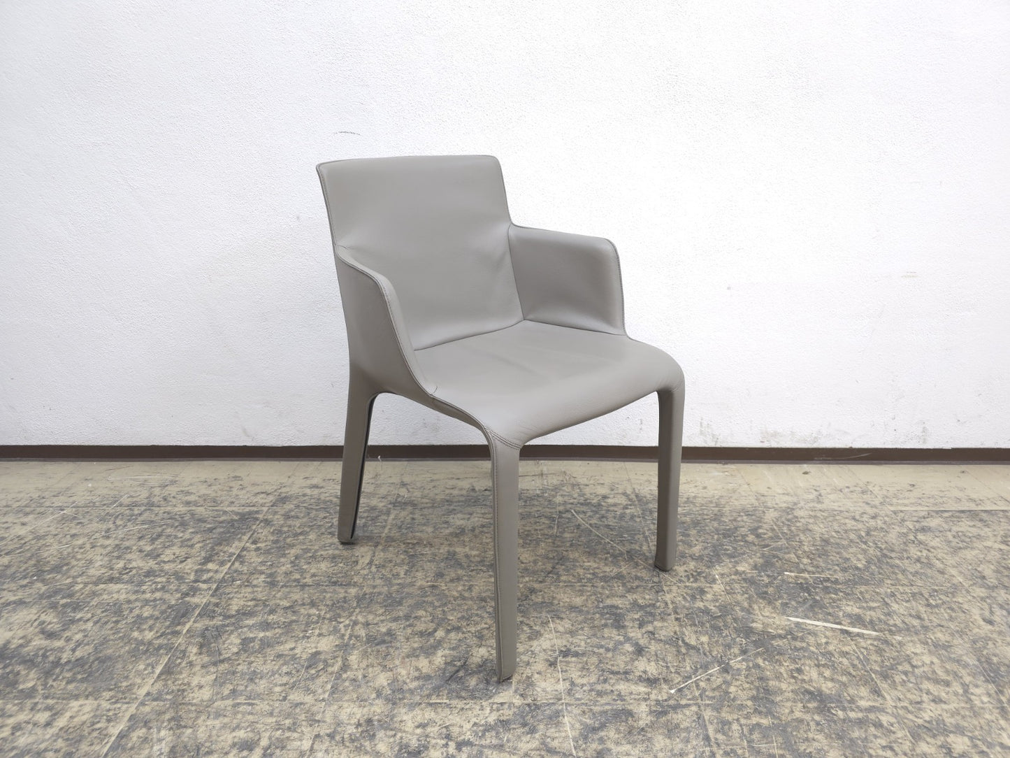 Walter Knoll Gio Stuhl Leder Grau-Walter Knoll-JSFurniture