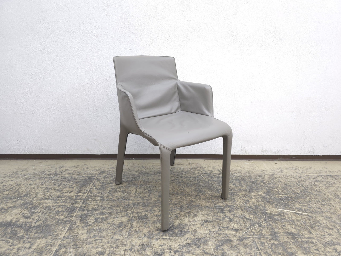 Walter Knoll Gio Stuhl Designerstuhl Lederstuhl Grau Esszimmerstuhl Chair-Walter Knoll-JSFurniture