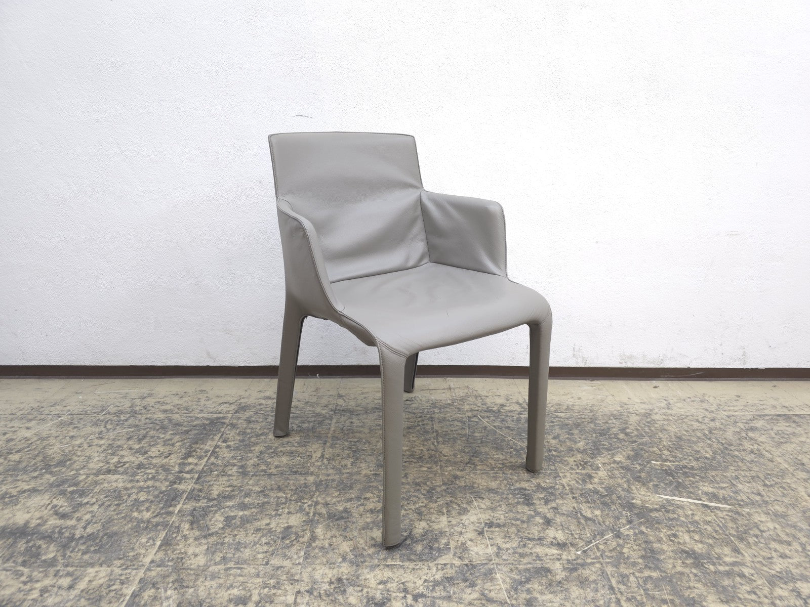 Walter Knoll Gio Stuhl Designerstuhl Lederstuhl Grau Esszimmerstuhl Chair-Walter Knoll-JSFurniture