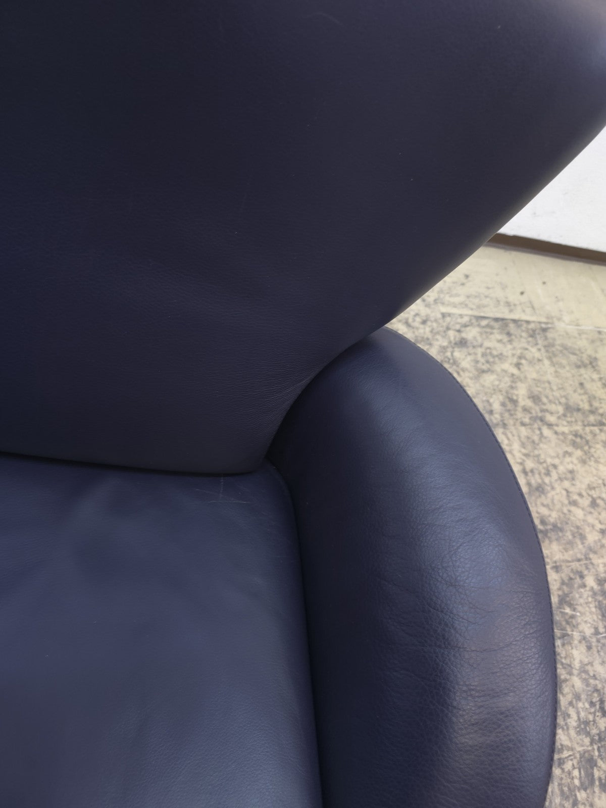 Cassina Dodo Sessel Leder Blau Relaxsessel-Cassina-JSFurniture