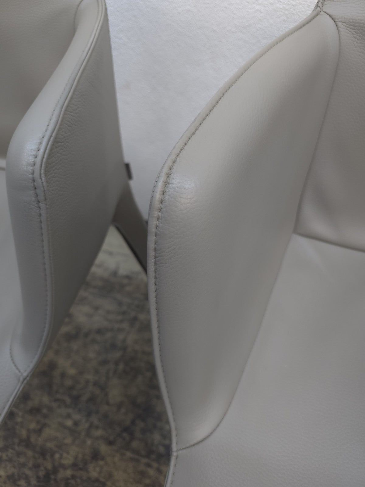 Walter Knoll Gio Stuhl Designerstuhl Lederstuhl Grau Esszimmerstuhl Chair-Walter Knoll-JSFurniture