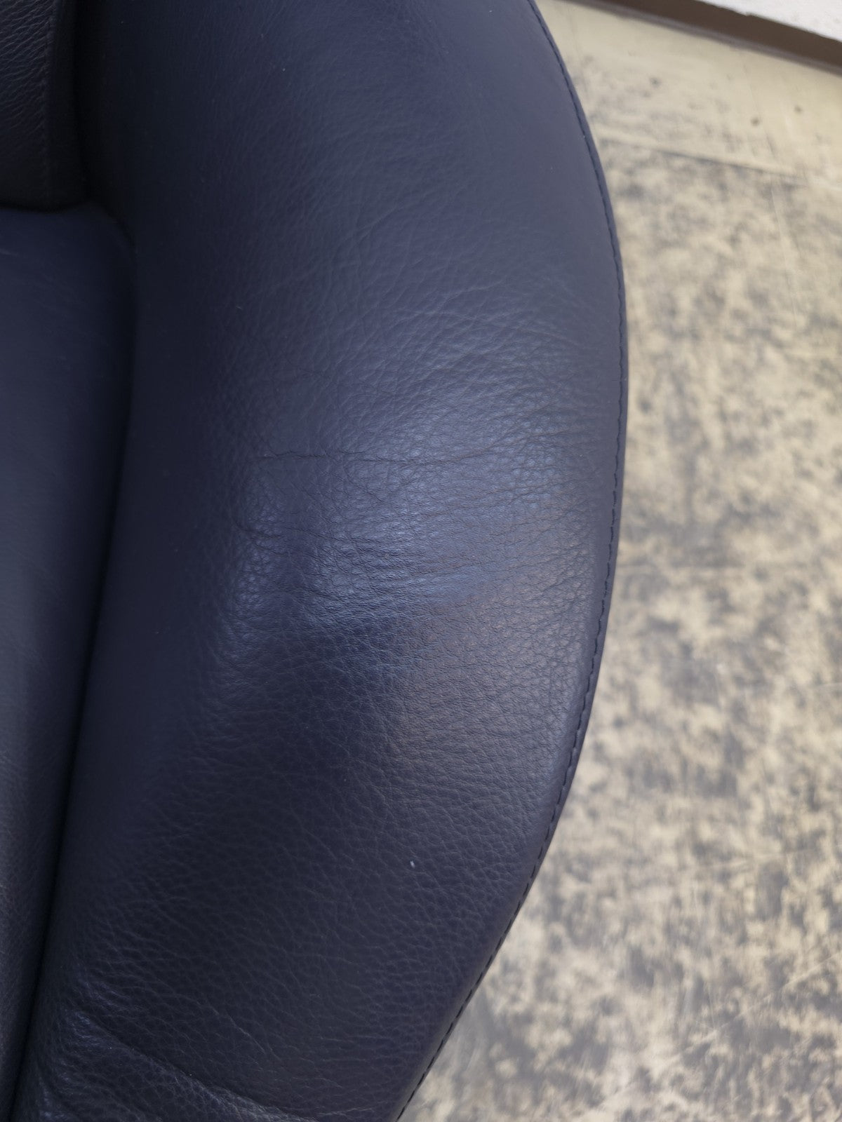 Cassina Dodo Sessel Leder Blau Relaxsessel-Cassina-JSFurniture