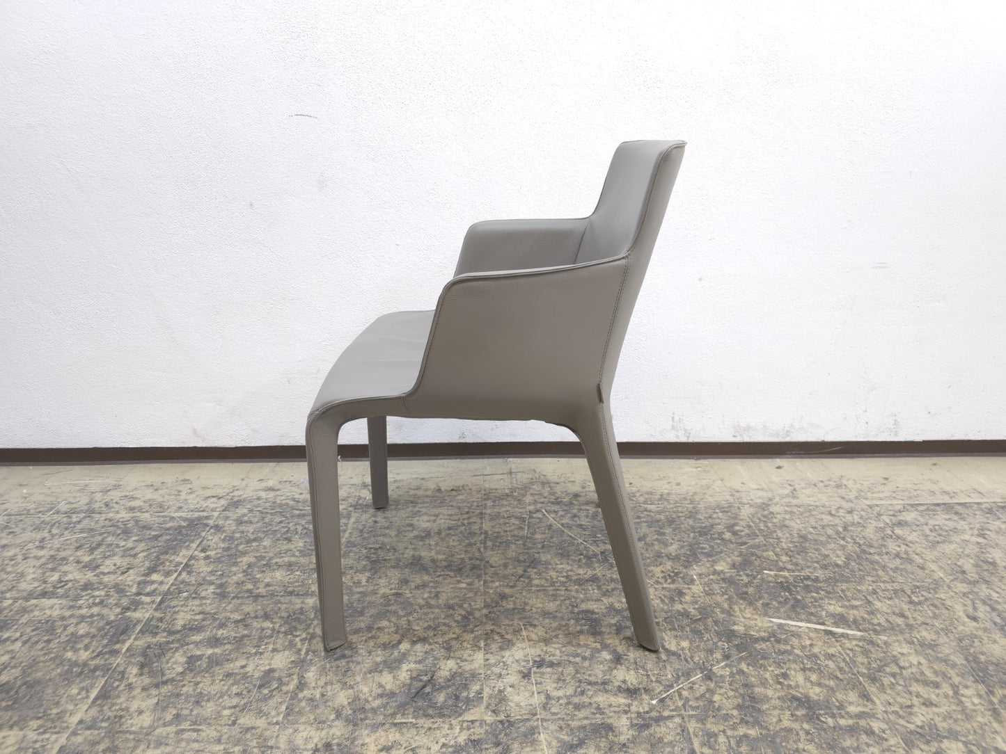 Walter Knoll Gio Stuhl Leder Grau-Walter Knoll-JSFurniture