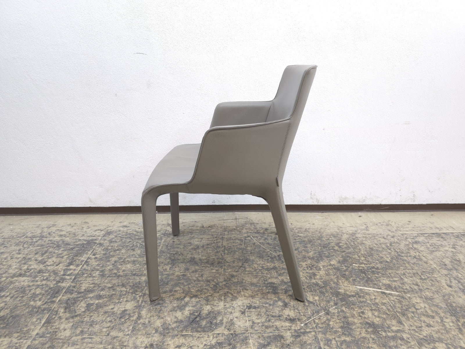 Walter Knoll Gio Stuhl Leder Grau-Walter Knoll-JSFurniture