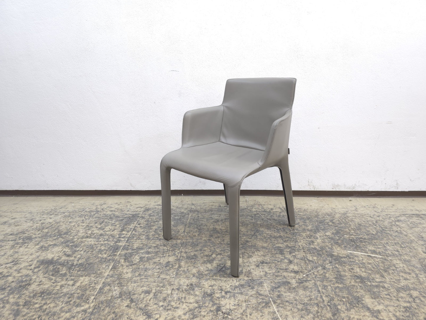 Walter Knoll Gio Stuhl Designerstuhl Lederstuhl Grau Esszimmerstuhl Chair-Walter Knoll-JSFurniture