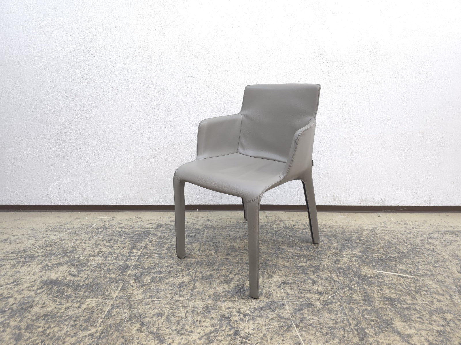 Walter Knoll Gio Stuhl Designerstuhl Lederstuhl Grau Esszimmerstuhl Chair-Walter Knoll-JSFurniture