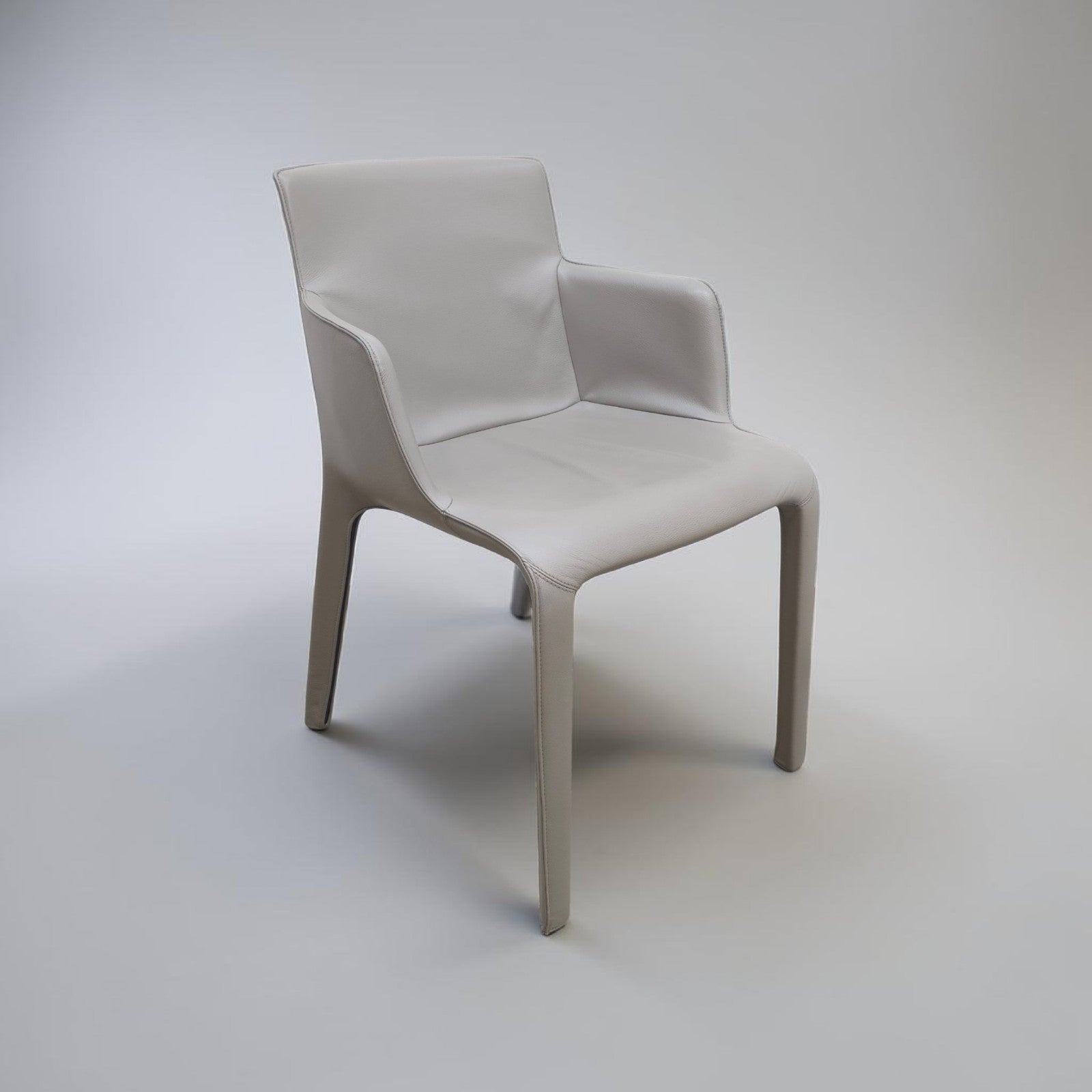 Walter Knoll Gio Stühle Set 8 Leder Grau-Walter Knoll-JSFurniture