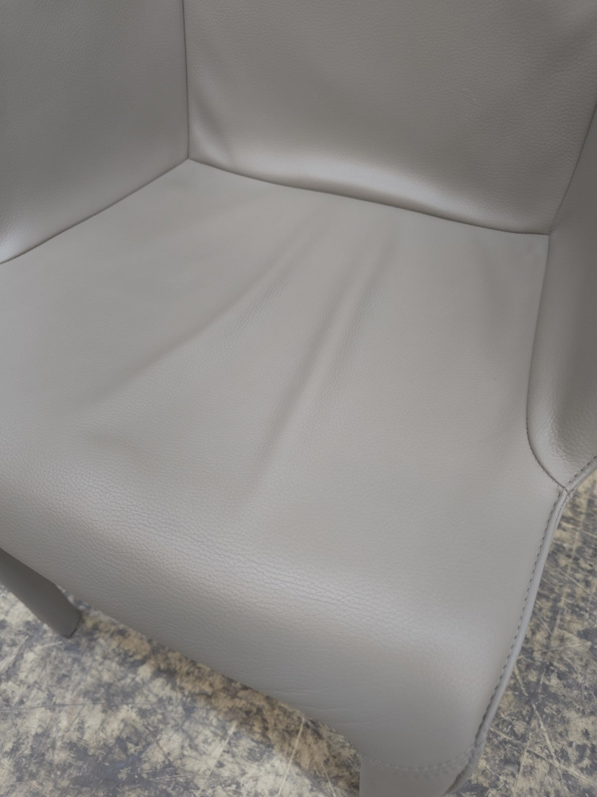 Walter Knoll Gio Stuhl Leder Grau-Walter Knoll-JSFurniture