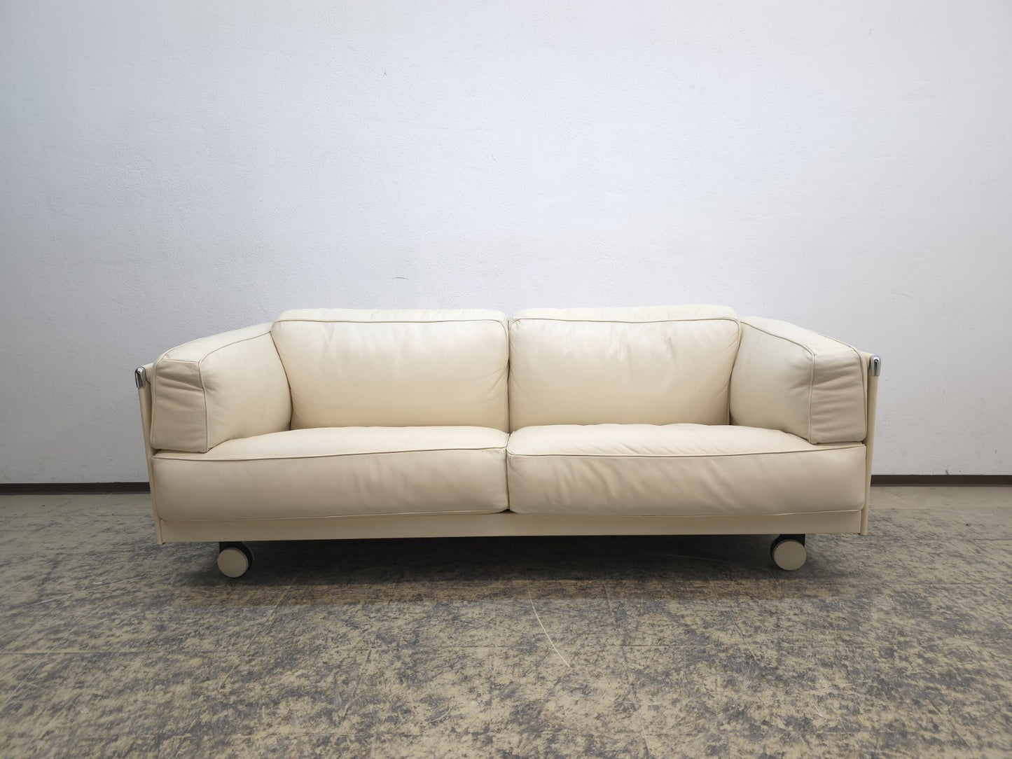Poltrona Frau Twice Sofa Garnitur Leder Beige Designer Sofa Set-Poltrona Frau-JSFurniture