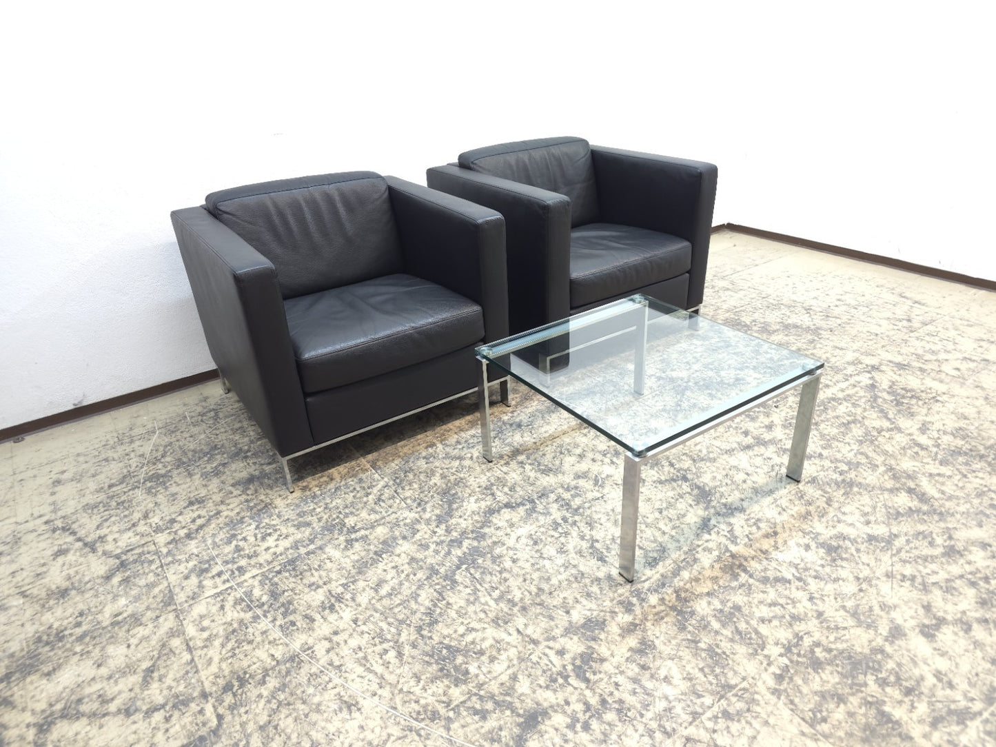 Walter Knoll Foster 500 Set 8x schwarz Designersessel Ledersessel Chair Büro-Walter Knoll-JSFurniture