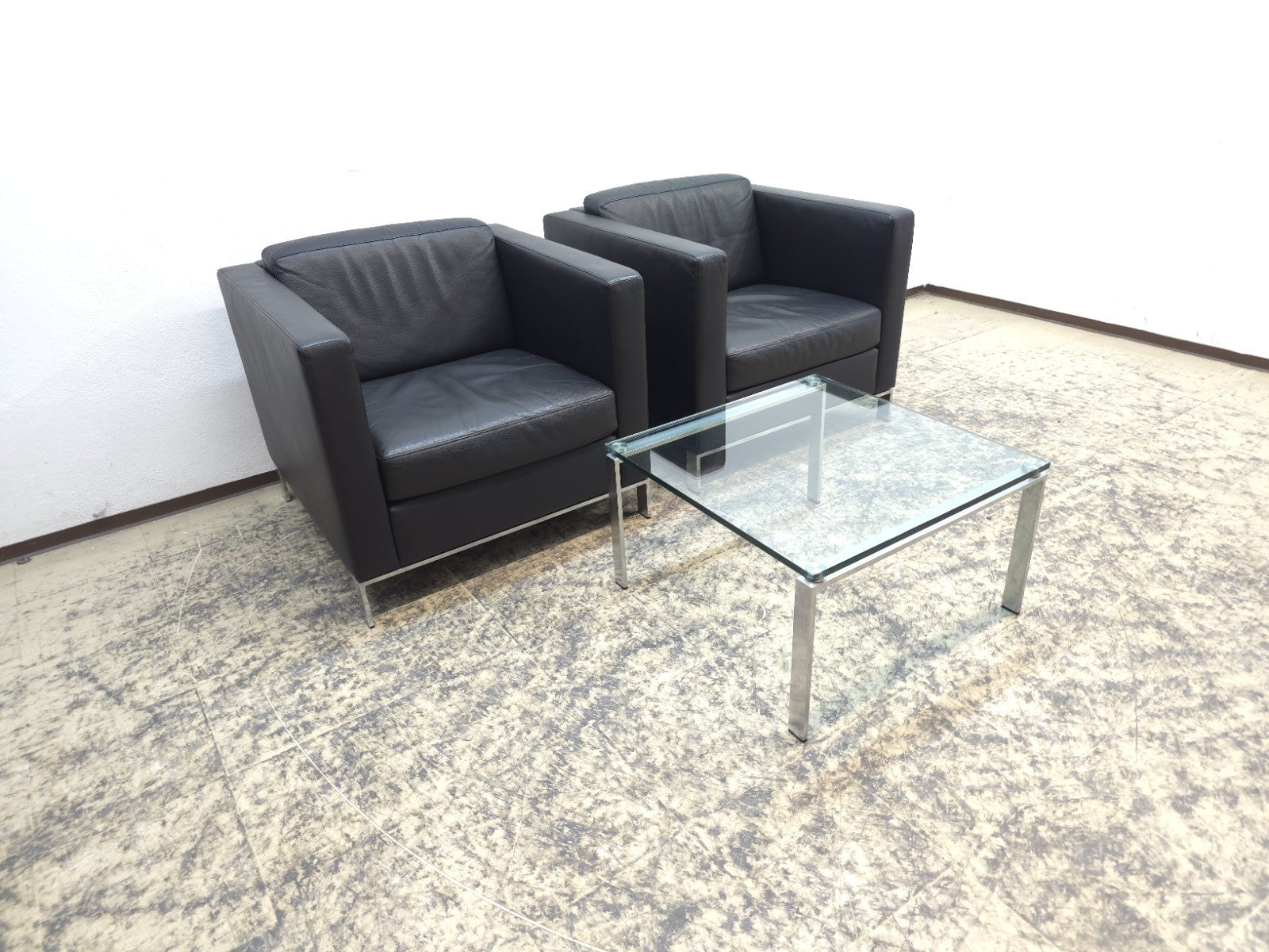 Walter Knoll Foster 500 Set 8x schwarz Designersessel Ledersessel Chair Büro-Walter Knoll-JSFurniture