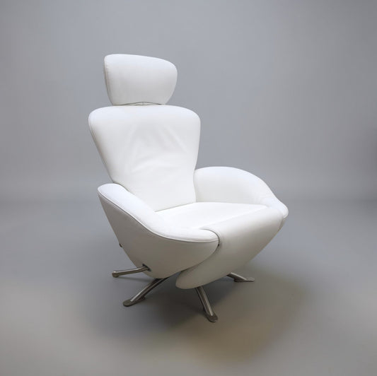 Cassina Dodo Ledersessel Weiß Designer Relaxsessel